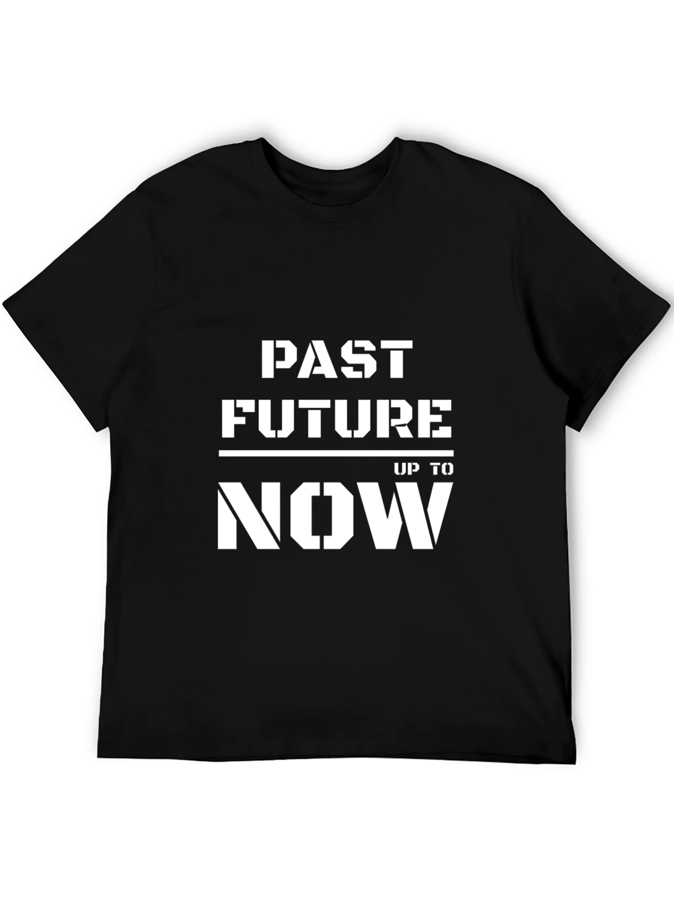 Past Future Now Graphic Tee - Black Casual T-Shirt