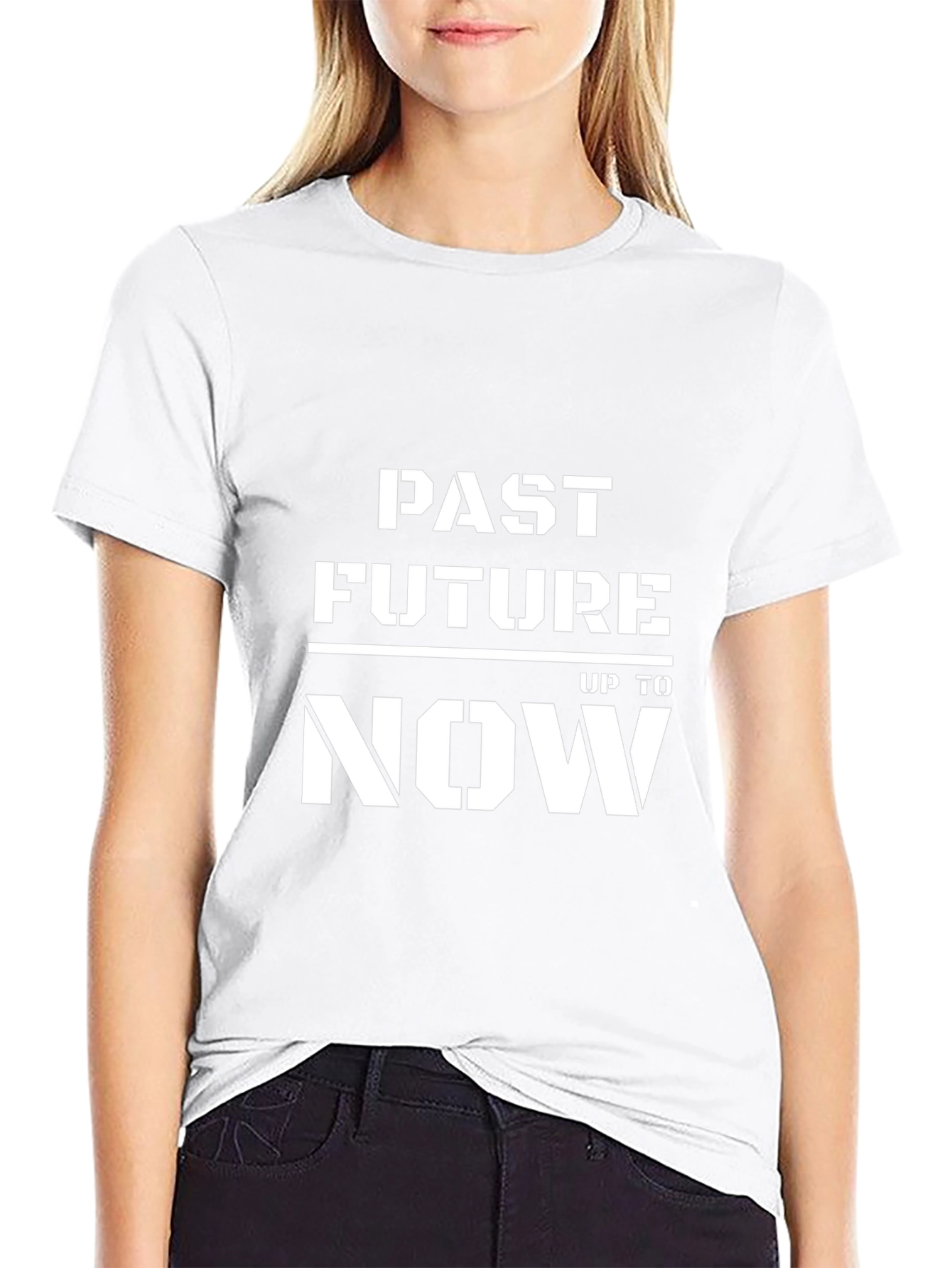 Past Future Now Graphic Tee - Black Casual T-Shirt