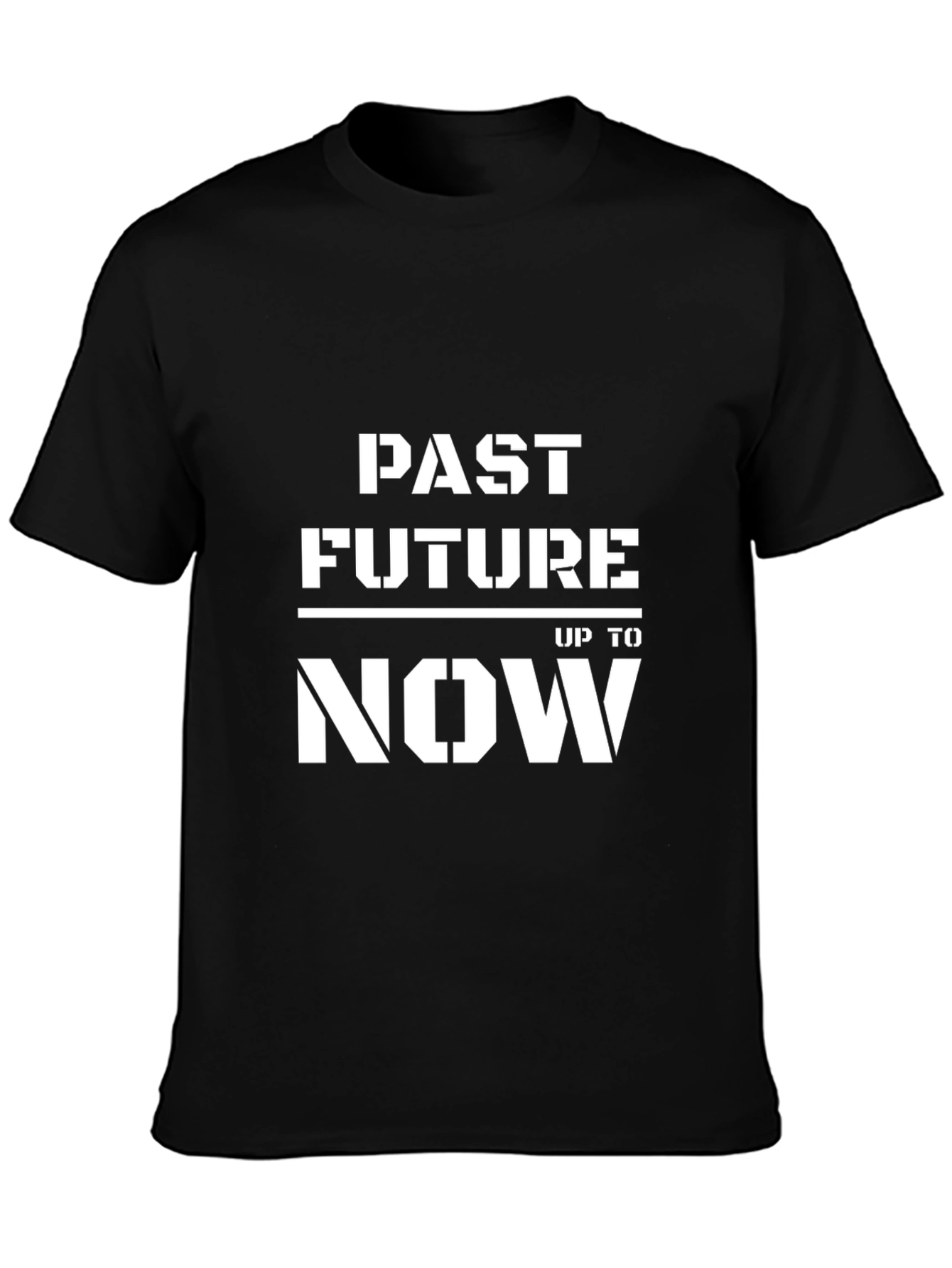 Past Future Now Graphic Tee - Black Casual T-Shirt