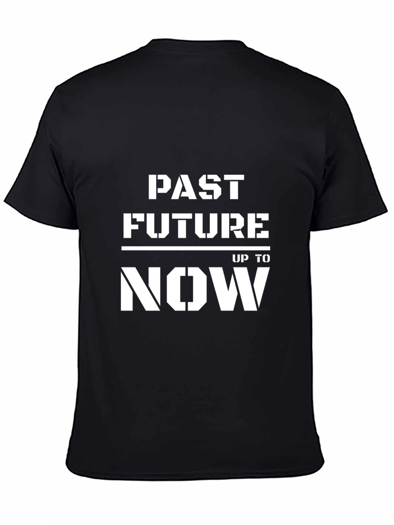 Past Future Now Graphic Tee - Black Casual T-Shirt