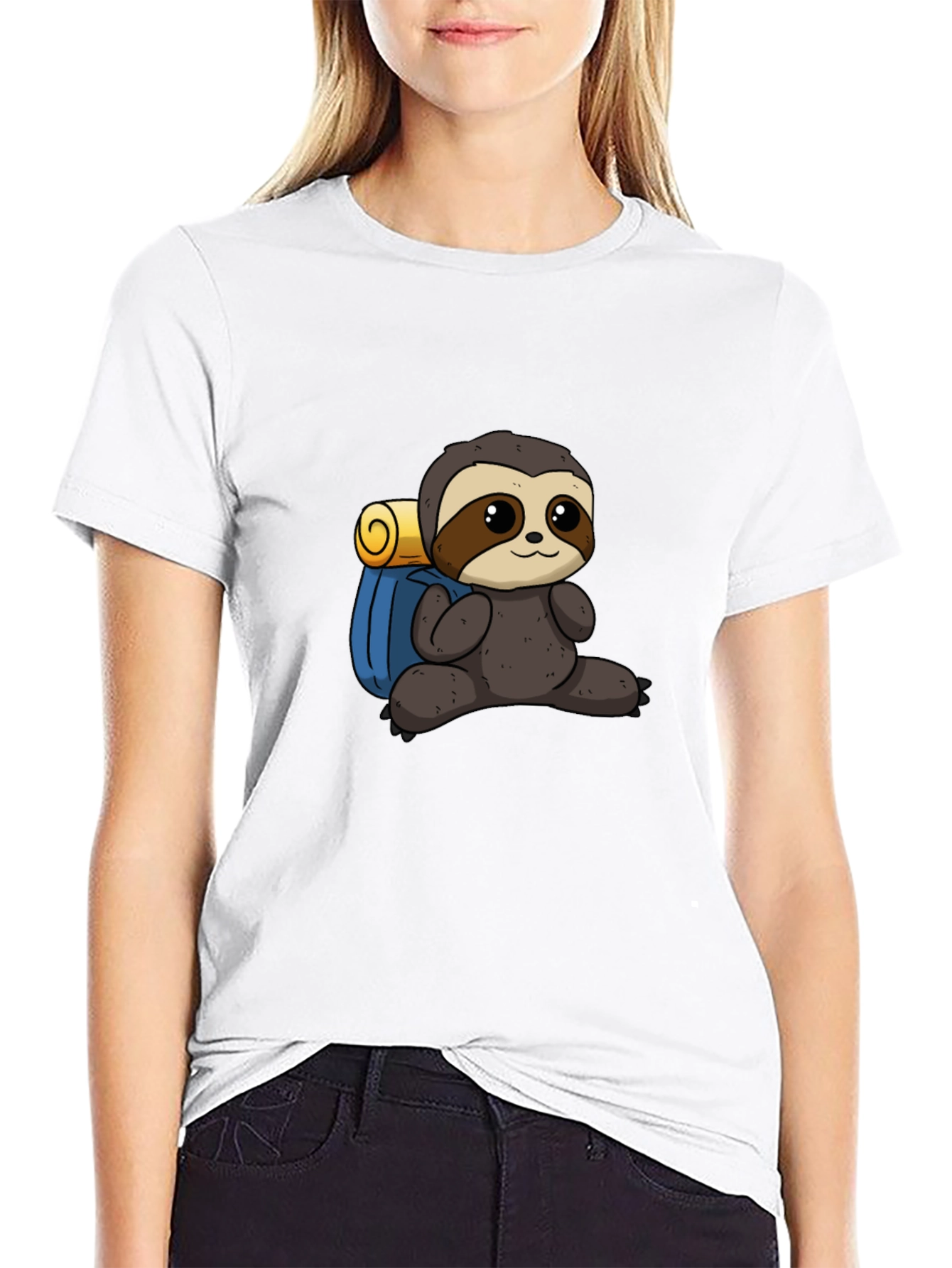 Sloth Hiker Graphic Tee - Cute Animal T-Shirt