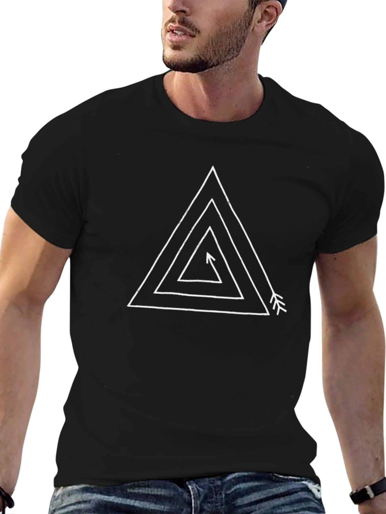Geometric Arrow Triangle T-Shirt