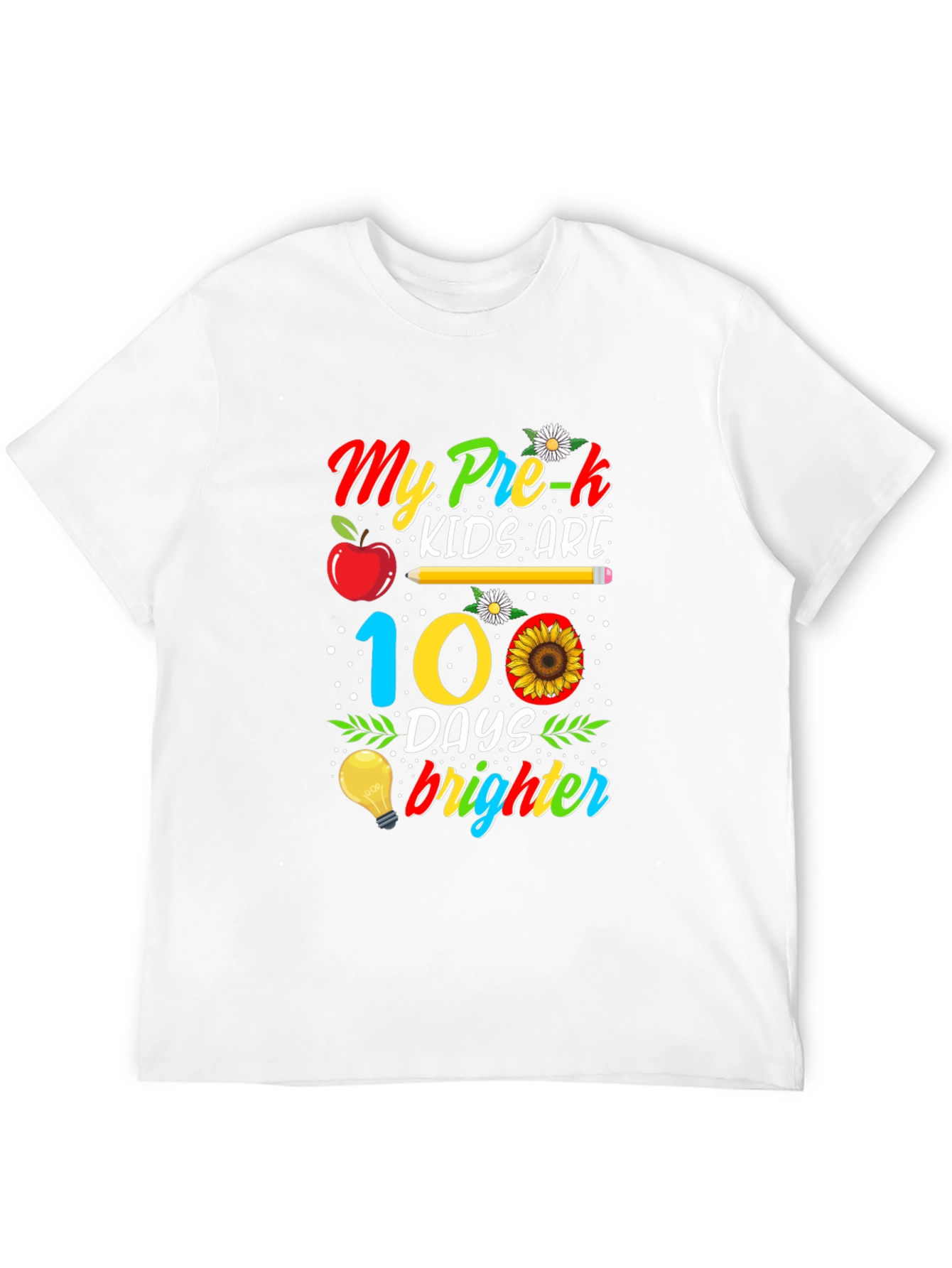 Pre-K 100 Days Brighter T-Shirt