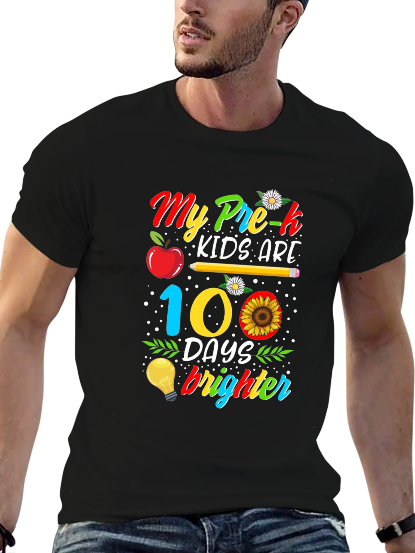 Pre-K 100 Days Brighter T-Shirt