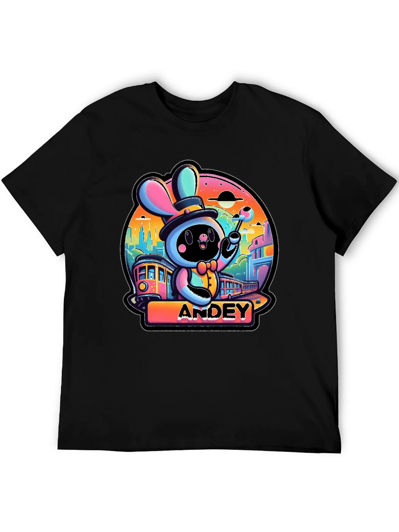 Cartoon Rabbit Graphic Tee