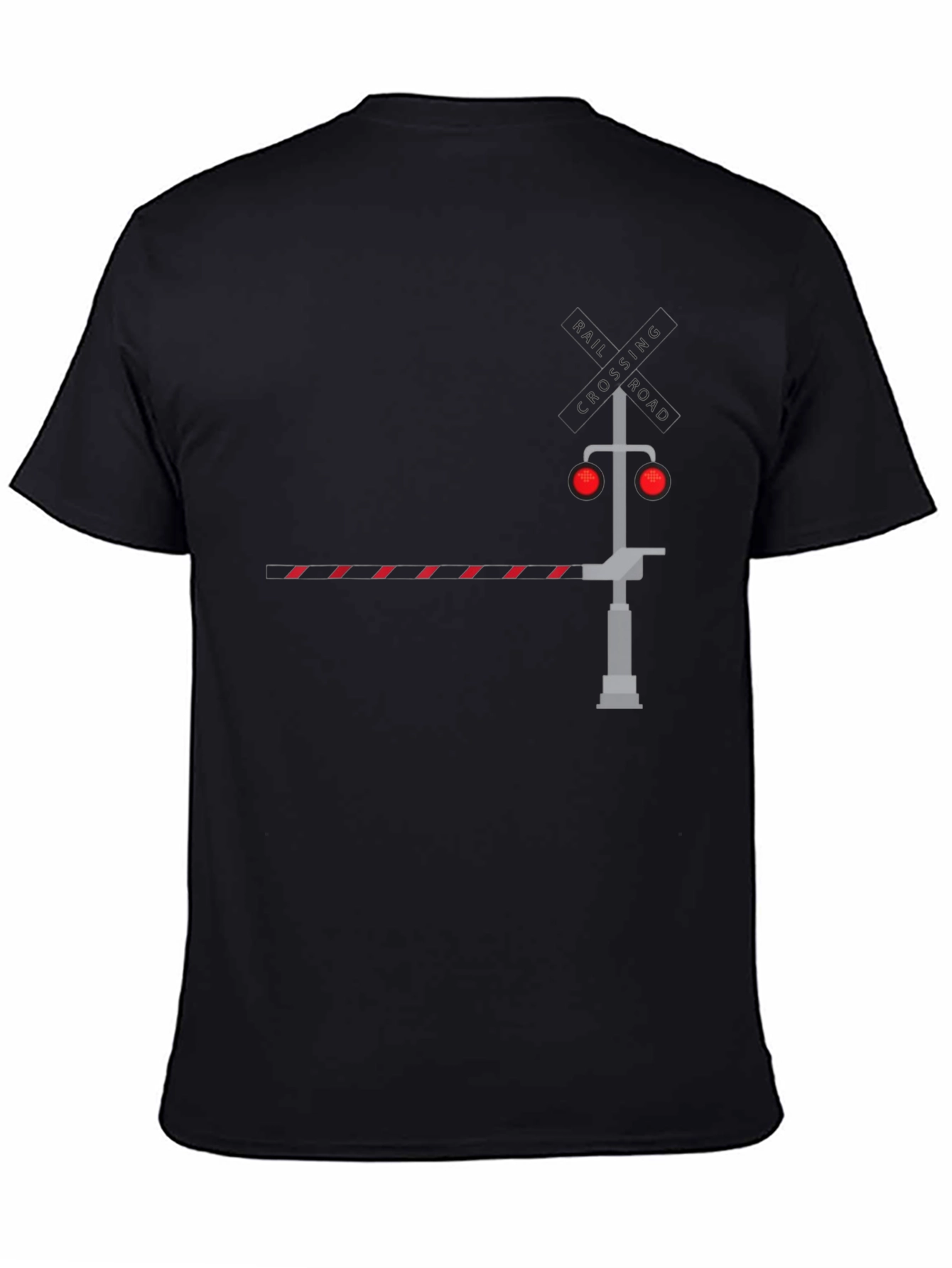 Railroad Crossing Graphic Tee - Black