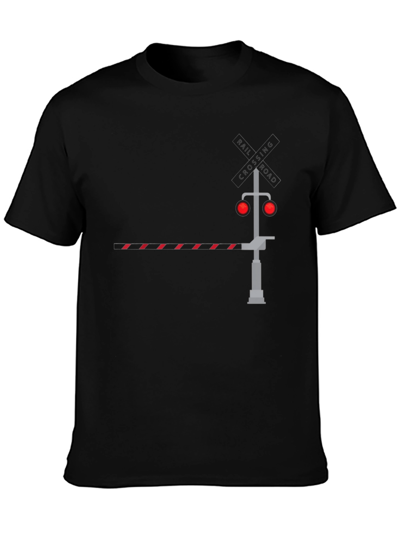 Railroad Crossing Graphic Tee - Black