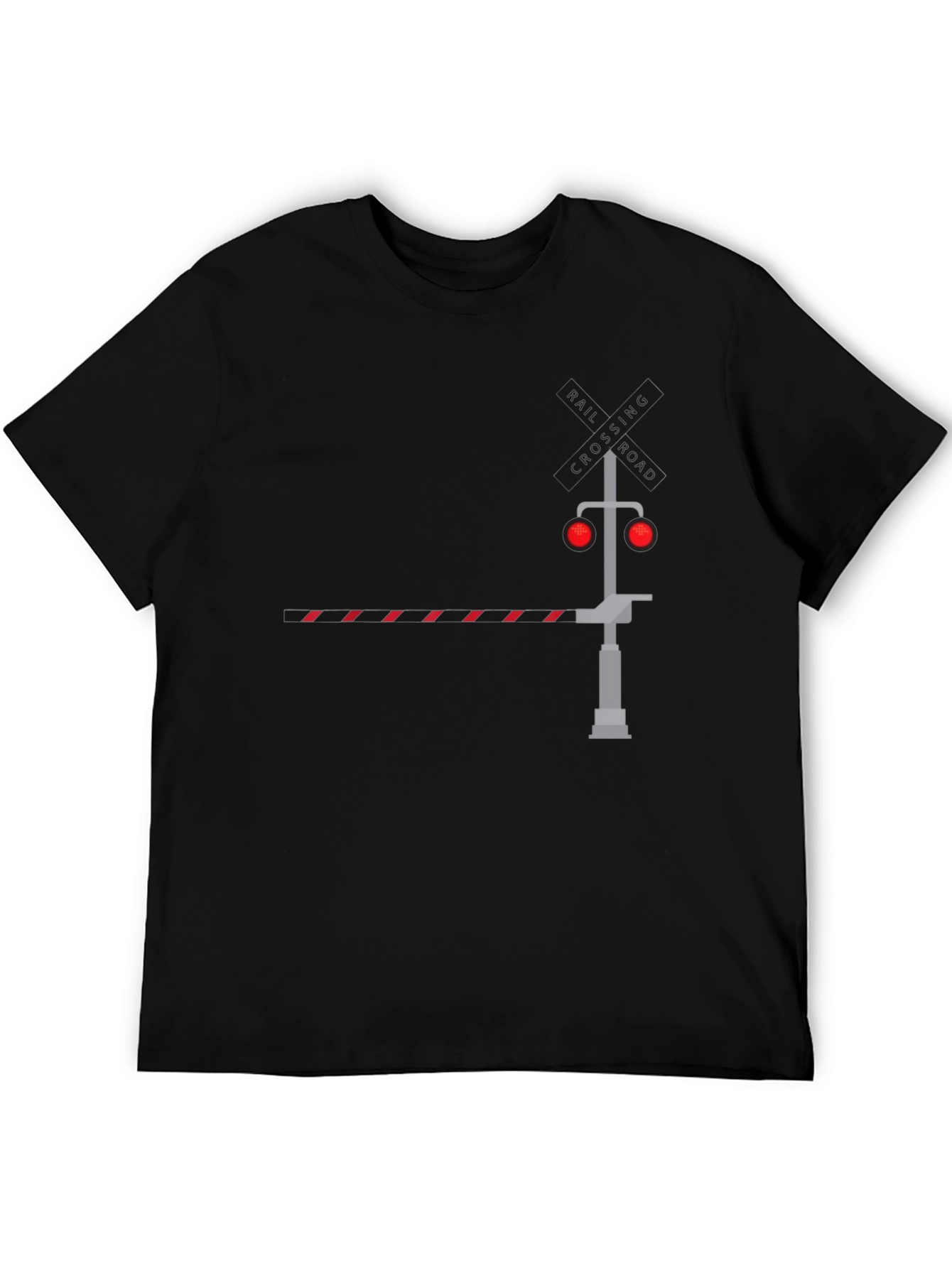 Railroad Crossing Graphic Tee - Black