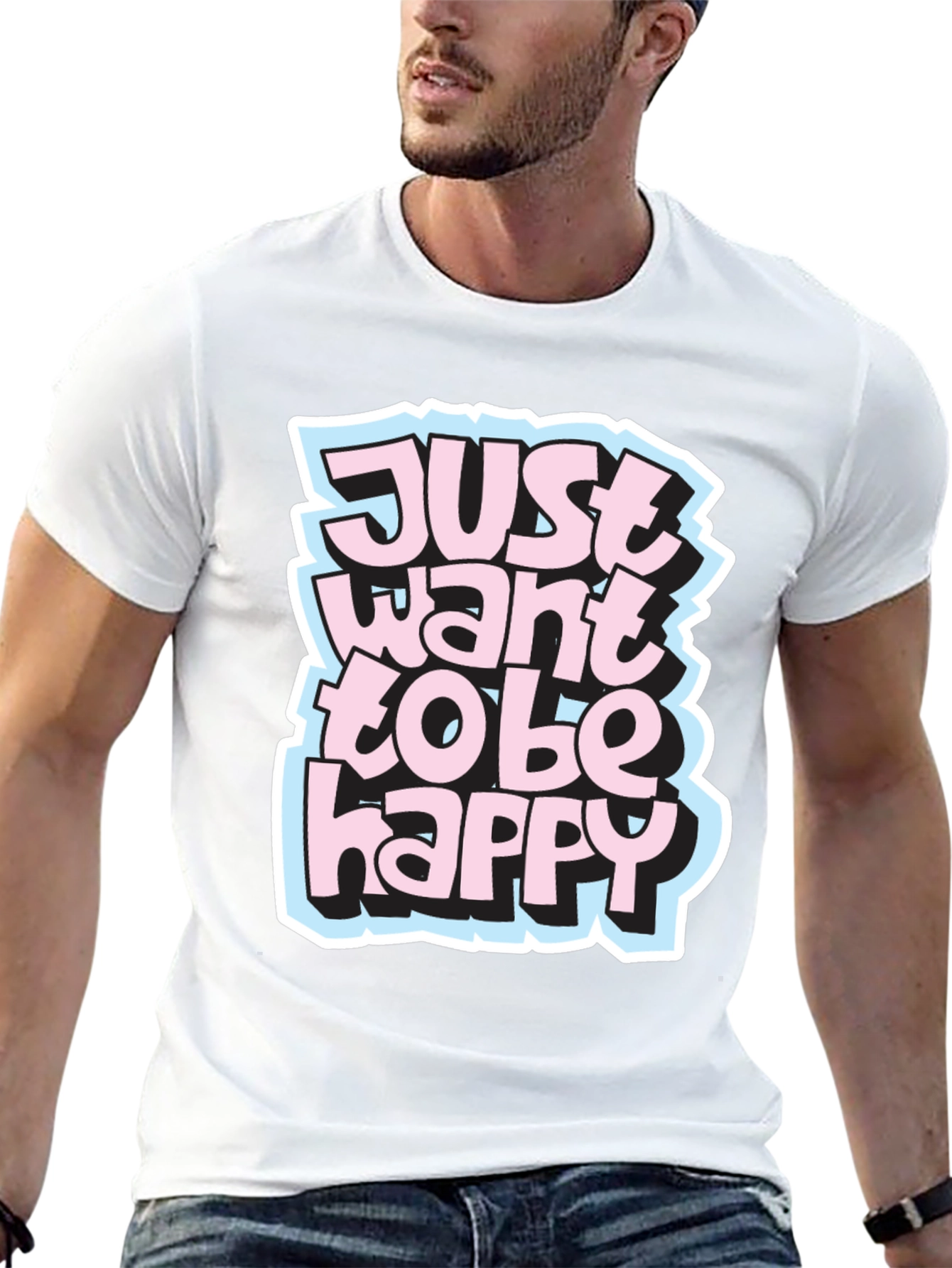 Just Want to be Happy Graphic Tee