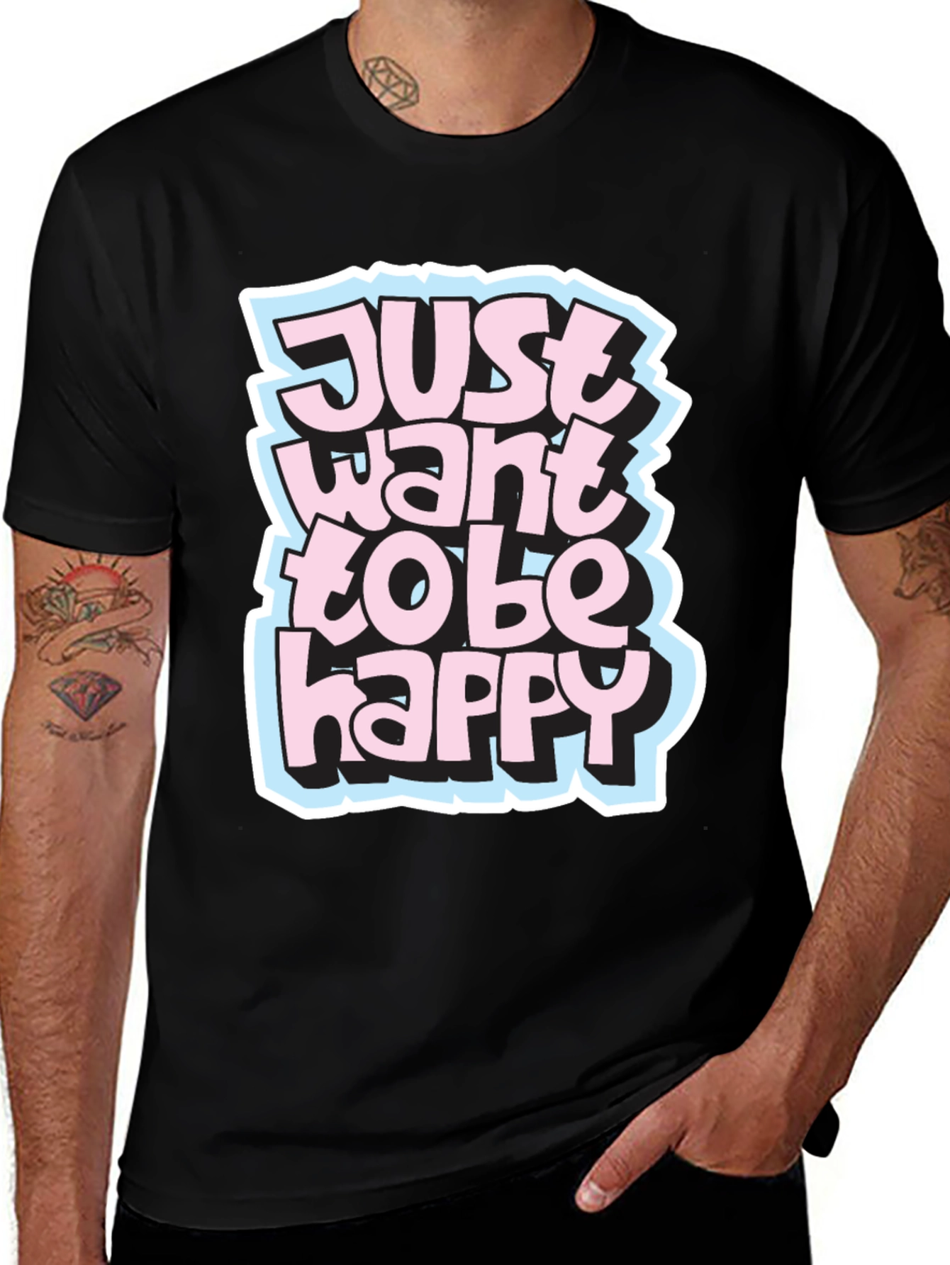Just Want to be Happy Graphic Tee