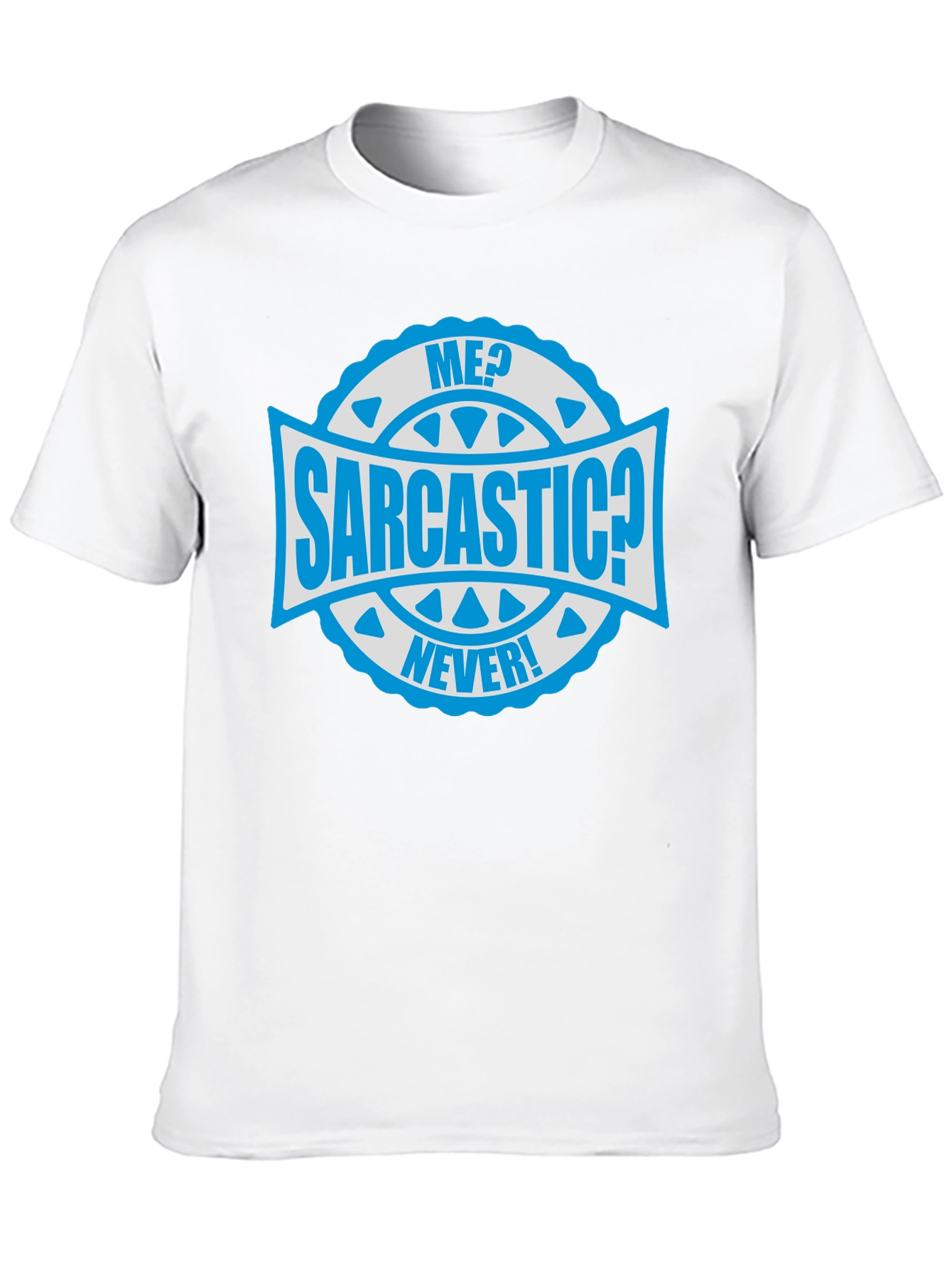 Sarcastic Never! Graphic Tee - Mens Black Cotton T-Shirt