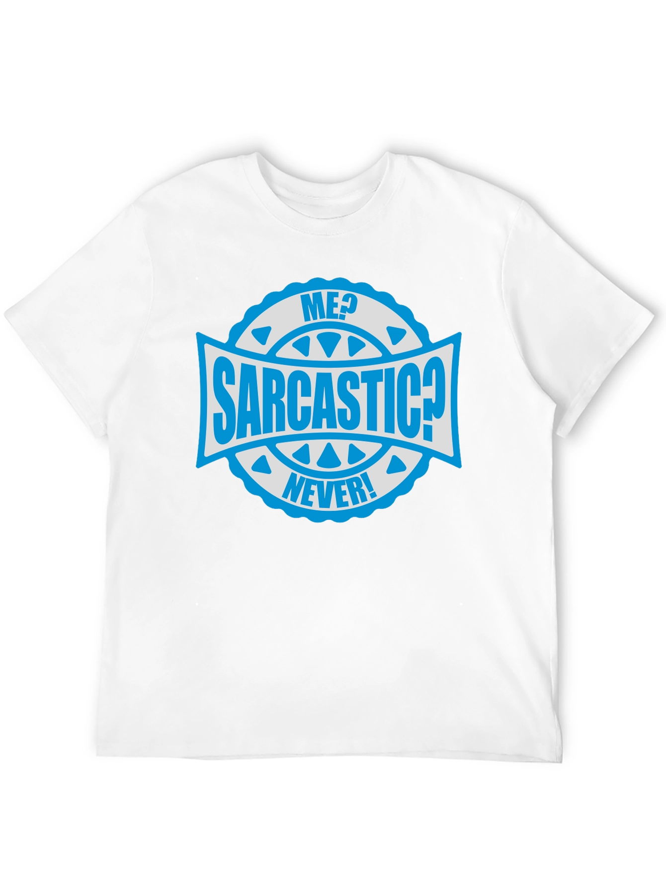 Sarcastic Never! Graphic Tee - Mens Black Cotton T-Shirt