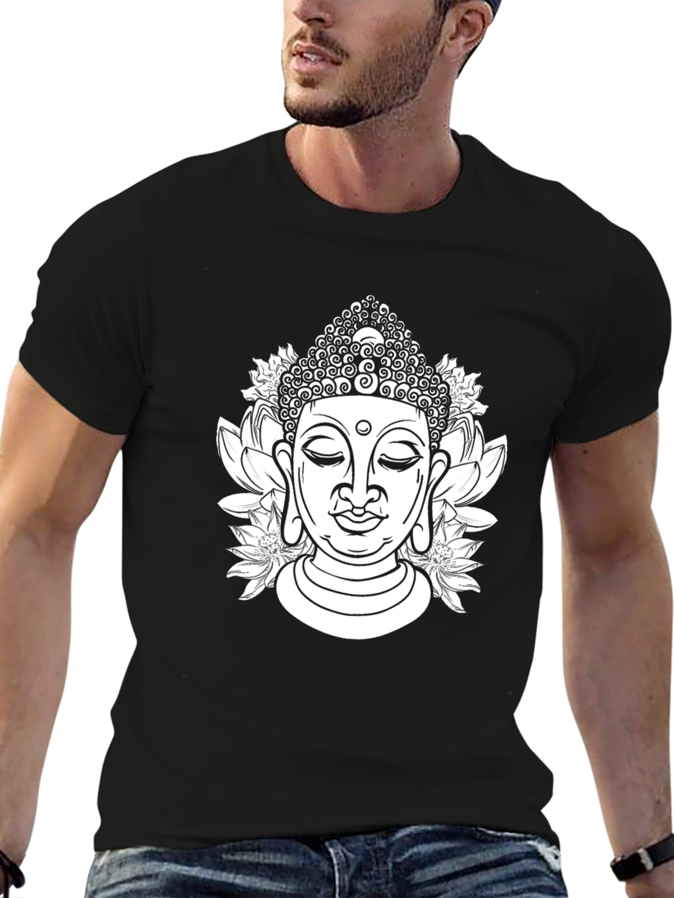 Buddha Graphic T-Shirt - Relaxed Fit Cotton Tee