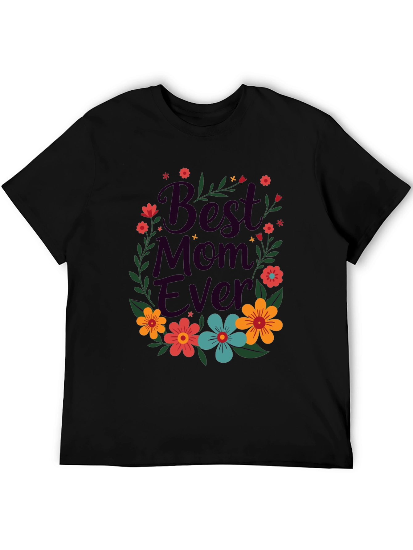 Best Mom Ever Floral Graphic Tee