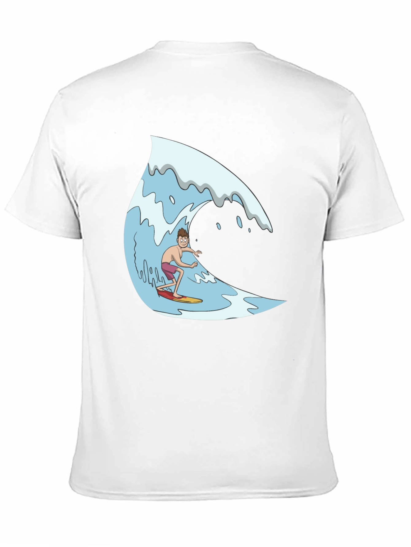 Surfer Wave Graphic Black T-Shirt