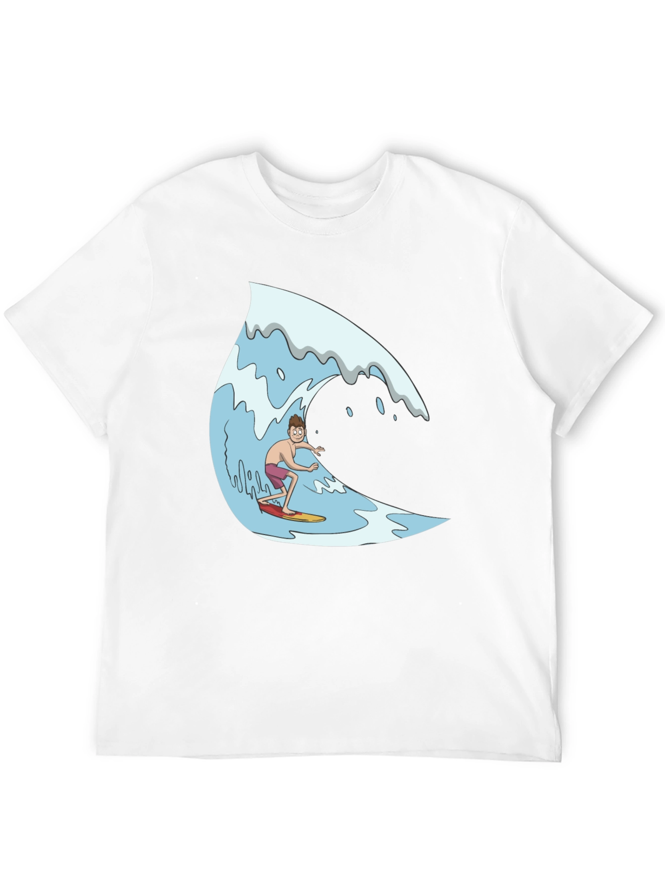 Surfer Wave Graphic Black T-Shirt