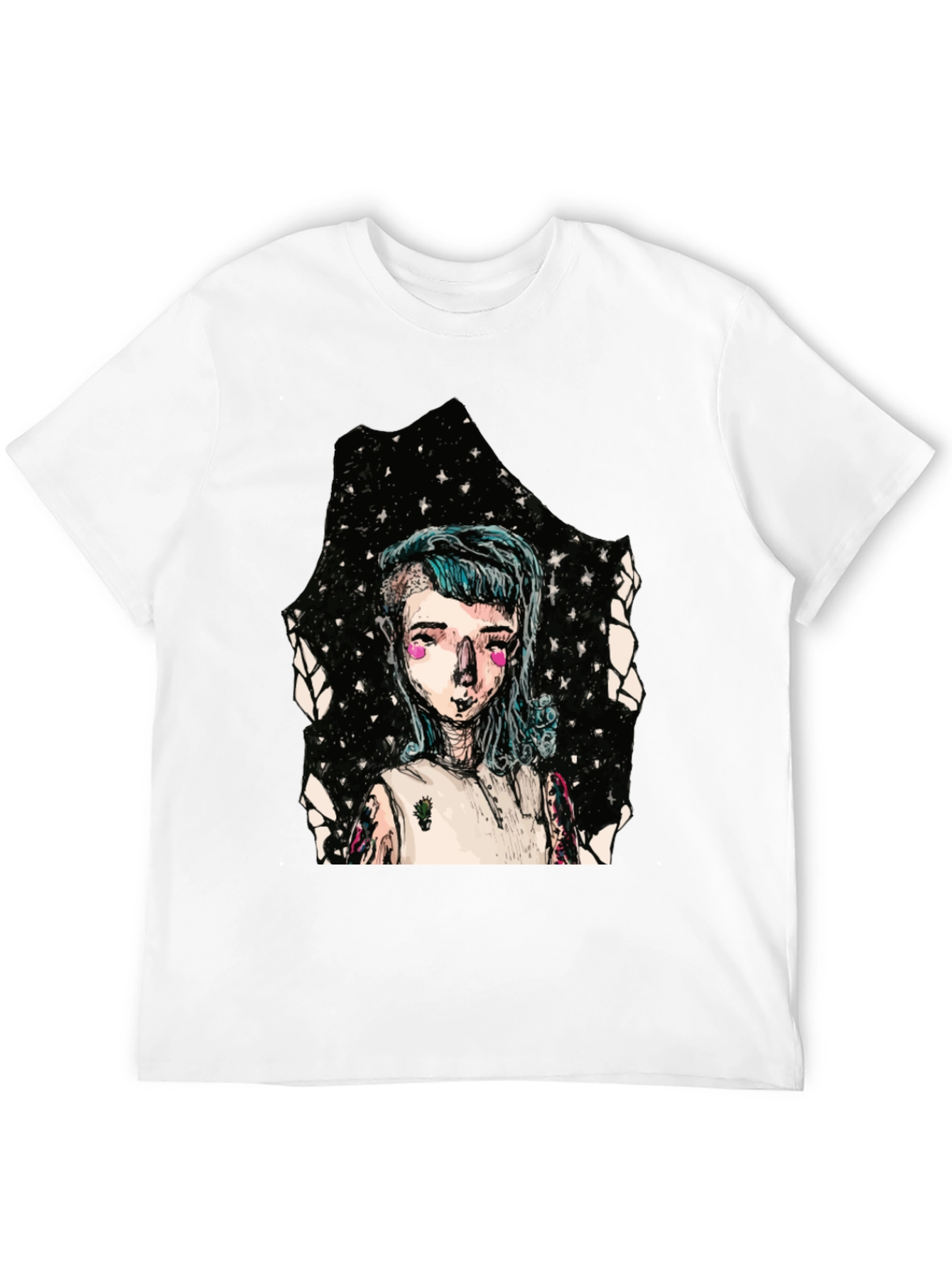 Edgy Graphic Tee - Unique Character Print