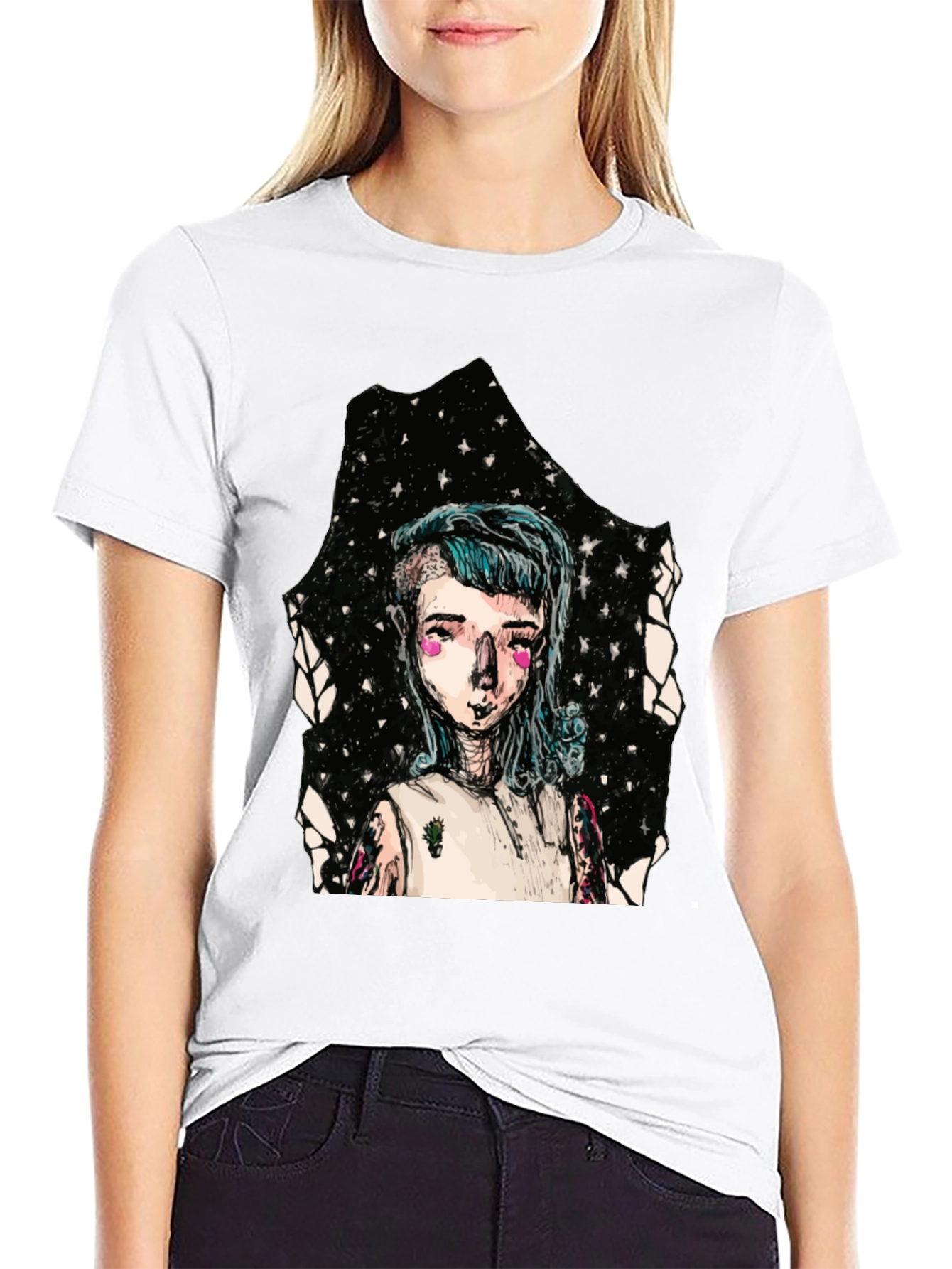 Edgy Graphic Tee - Unique Character Print