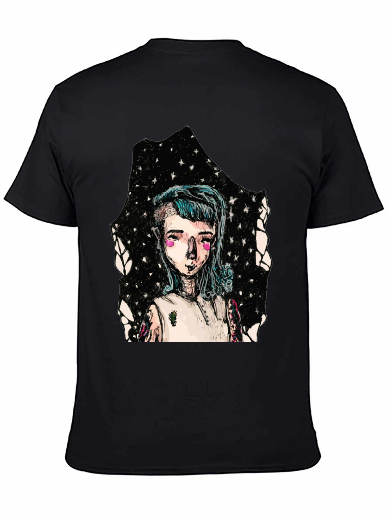 Edgy Graphic Tee - Unique Character Print