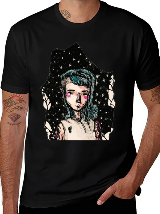 Edgy Graphic Tee - Unique Character Print