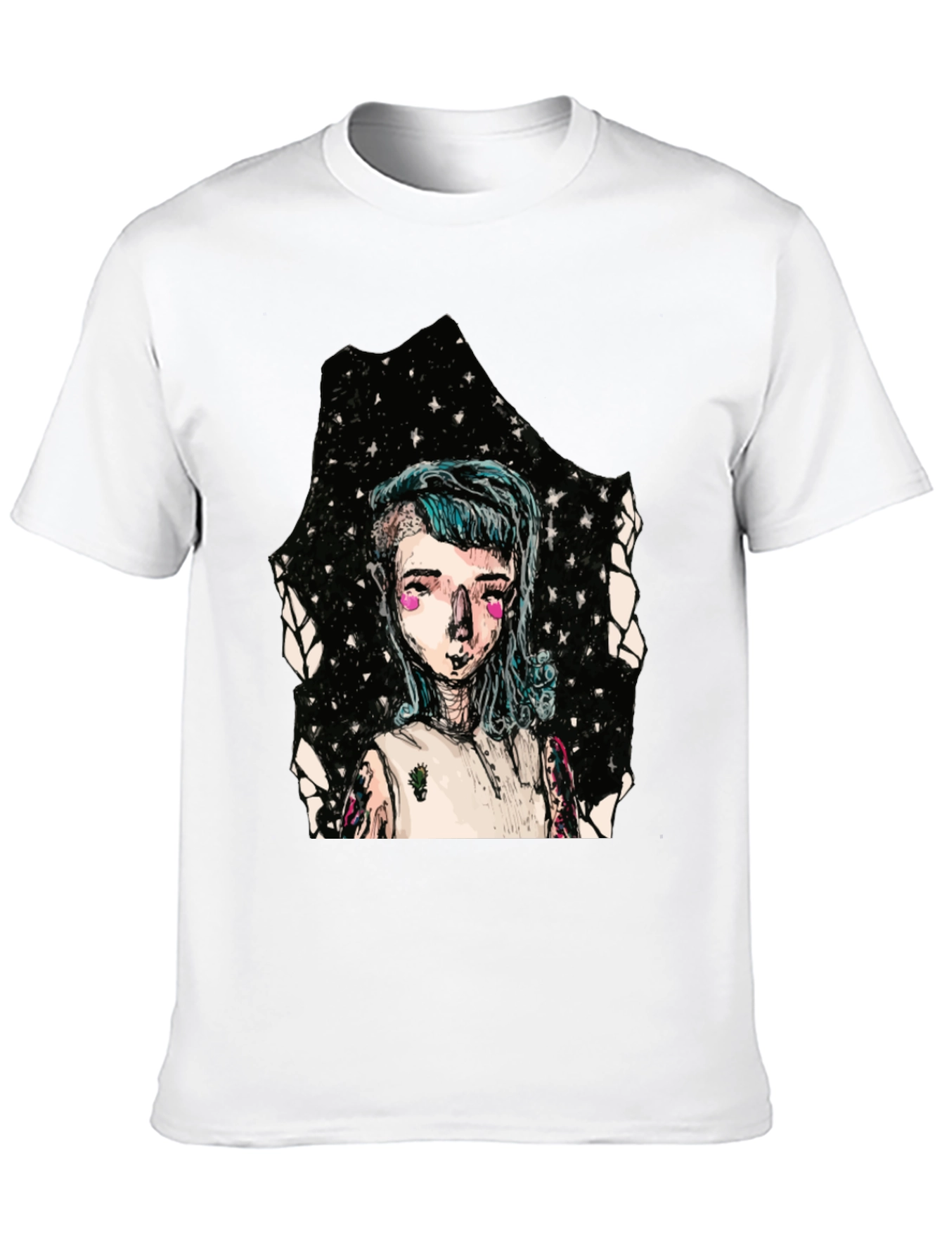 Edgy Graphic Tee - Unique Character Print