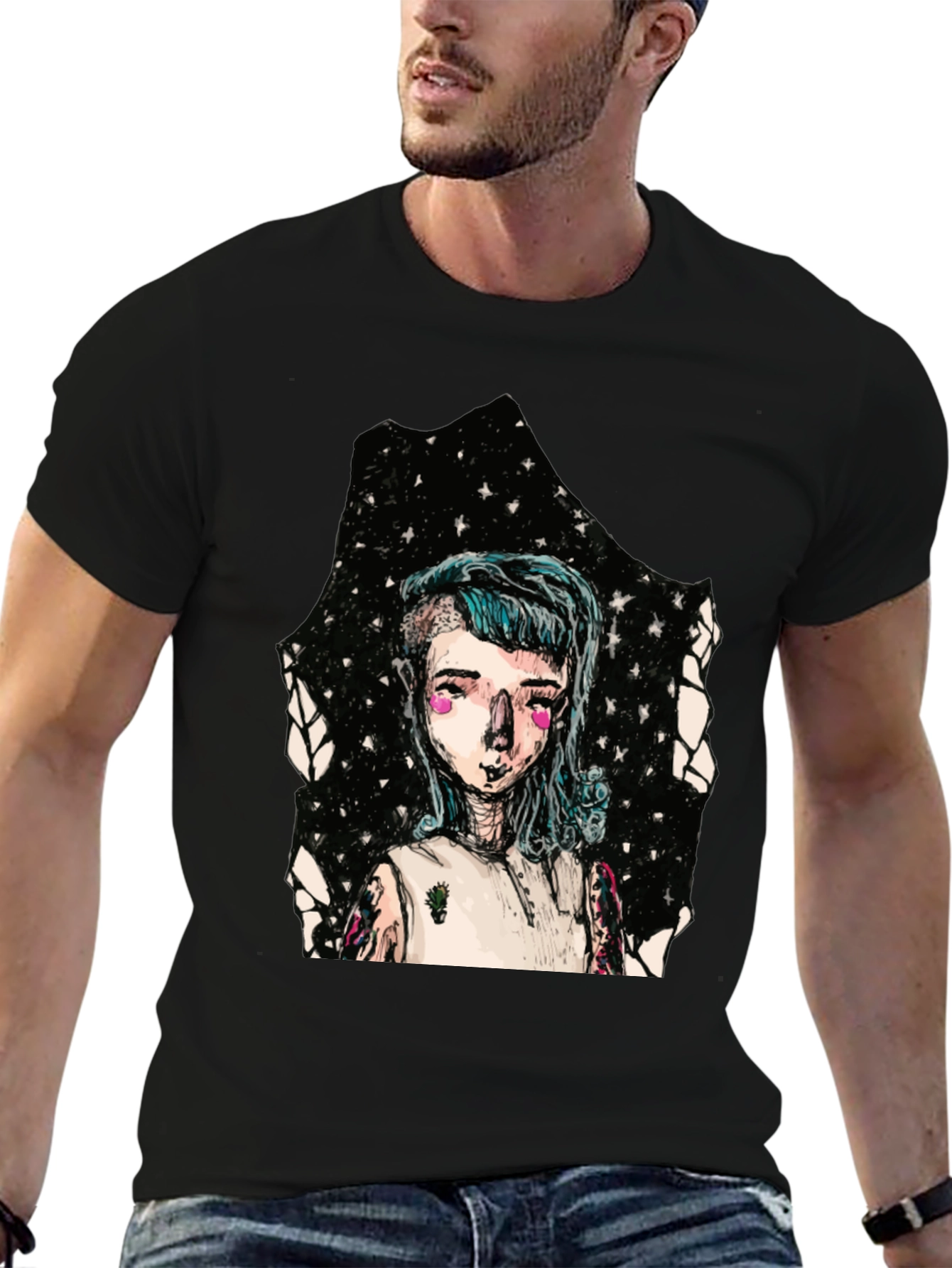 Edgy Graphic Tee - Unique Character Print
