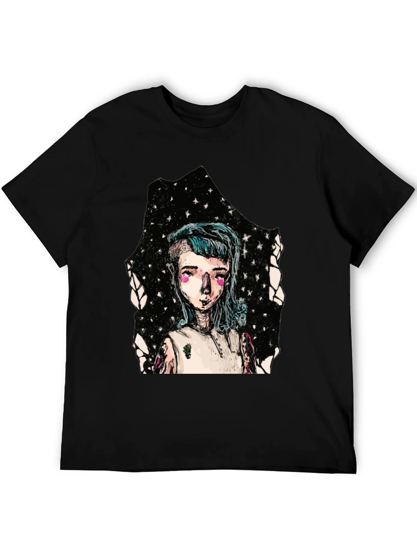 Edgy Graphic Tee - Unique Character Print