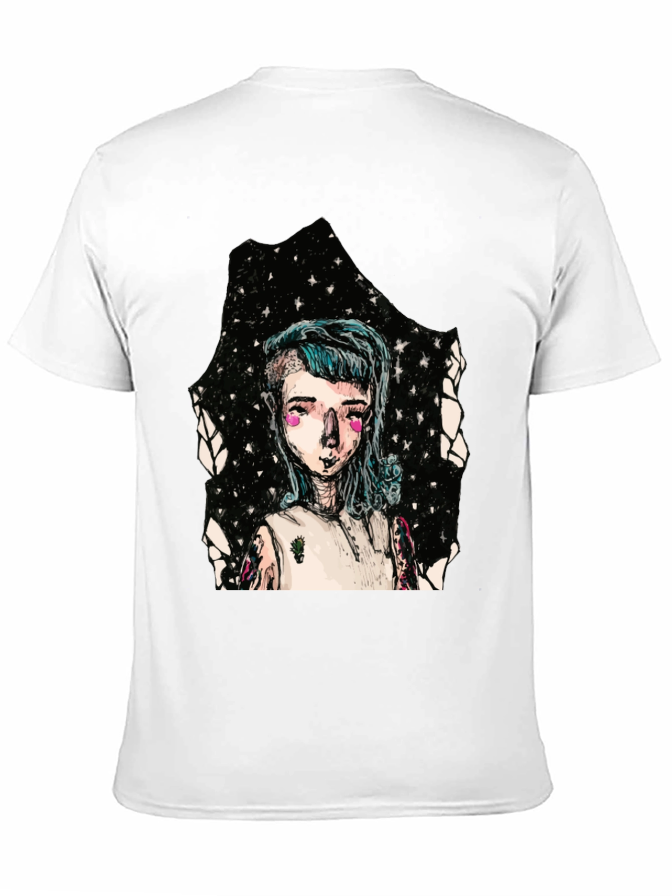Edgy Graphic Tee - Unique Character Print
