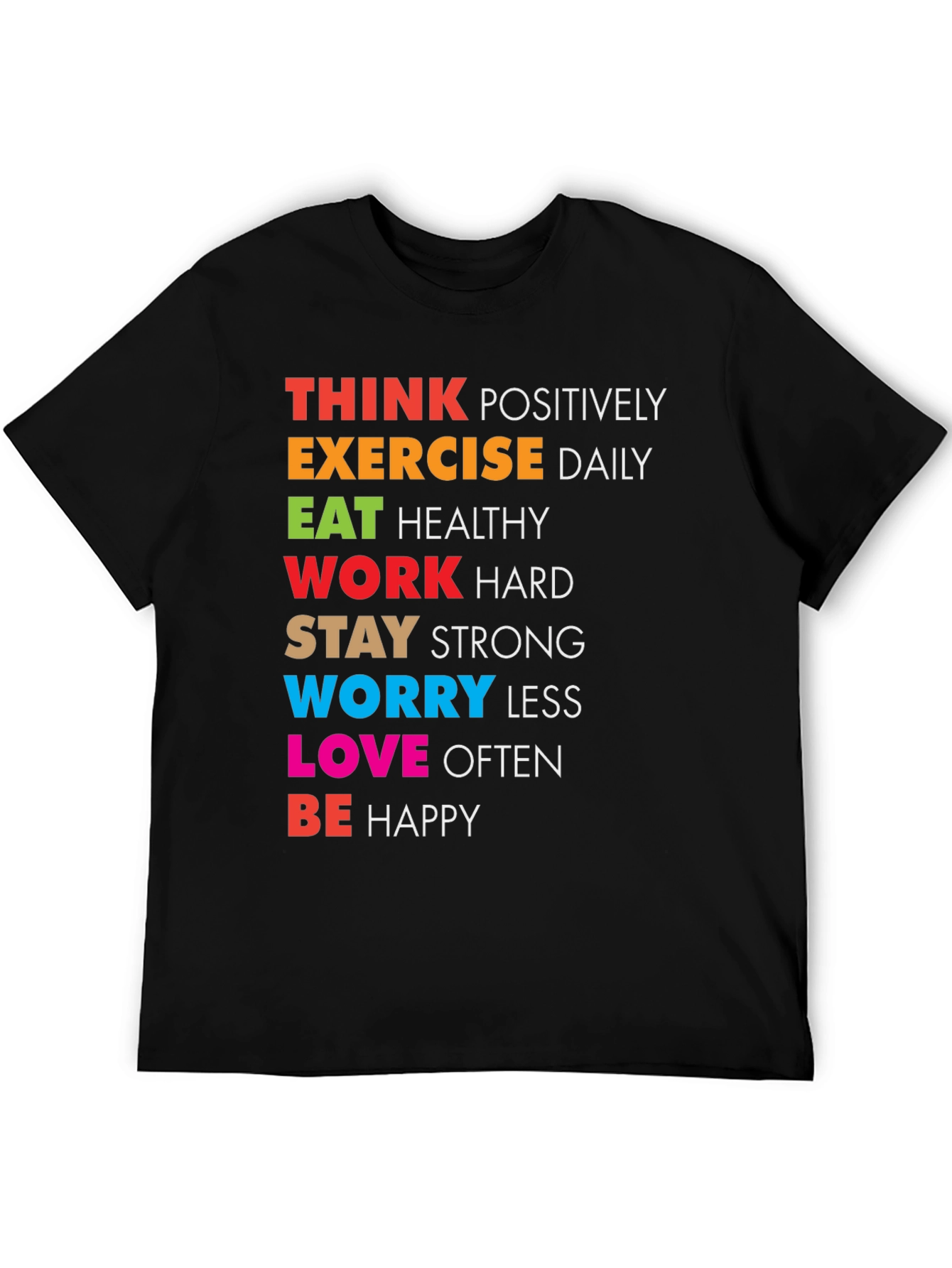 Inspirational Graphic Tee - Think Positively