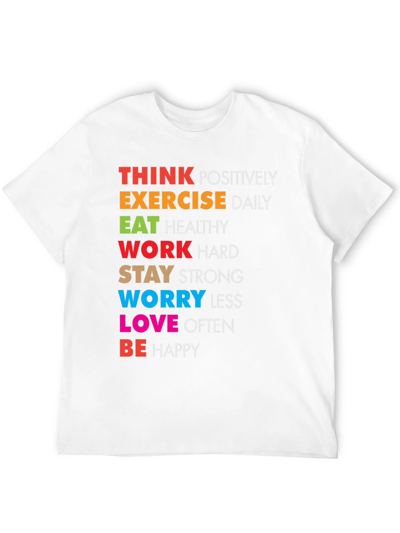 Inspirational Graphic Tee - Think Positively