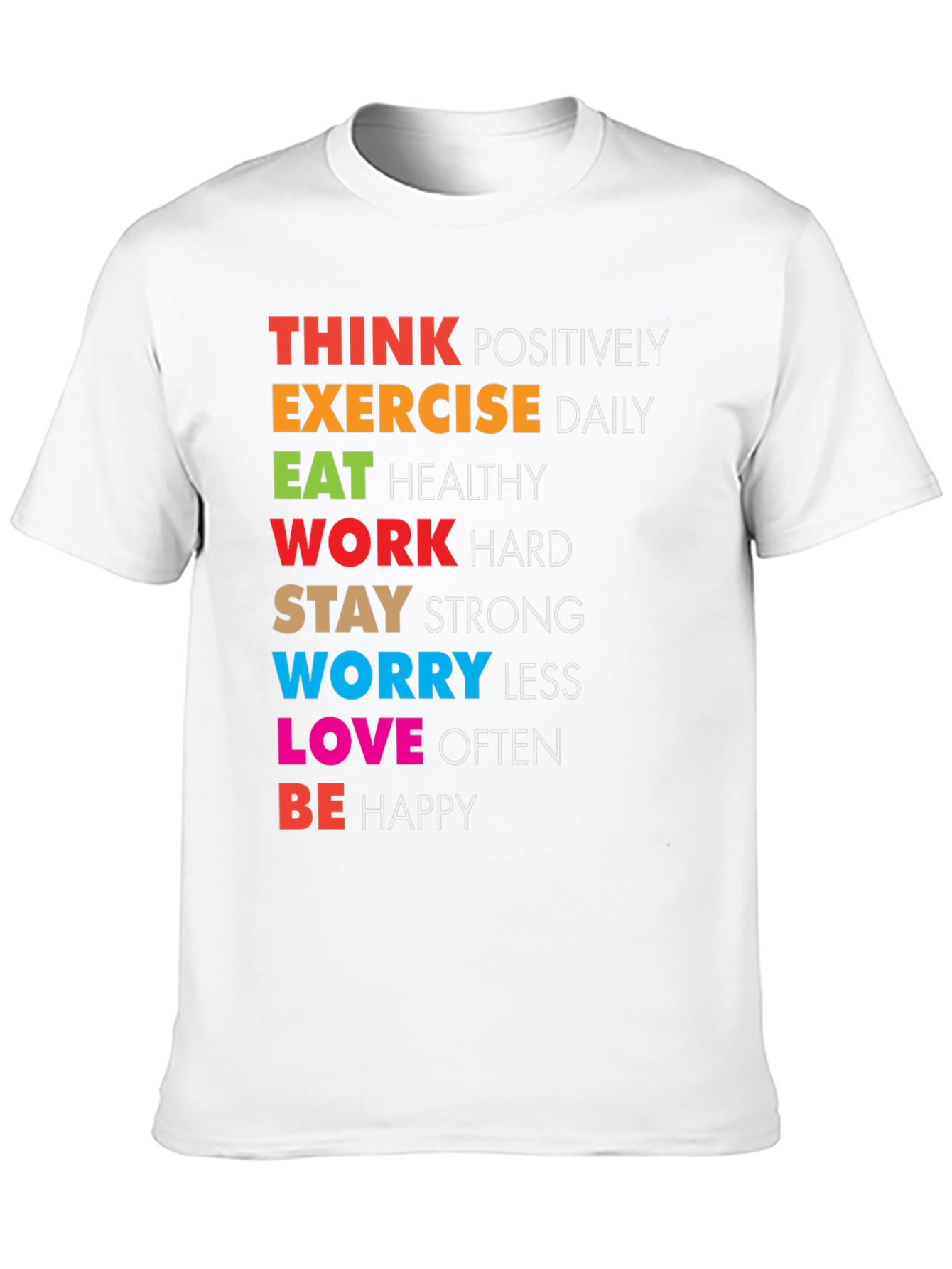 Inspirational Graphic Tee - Think Positively