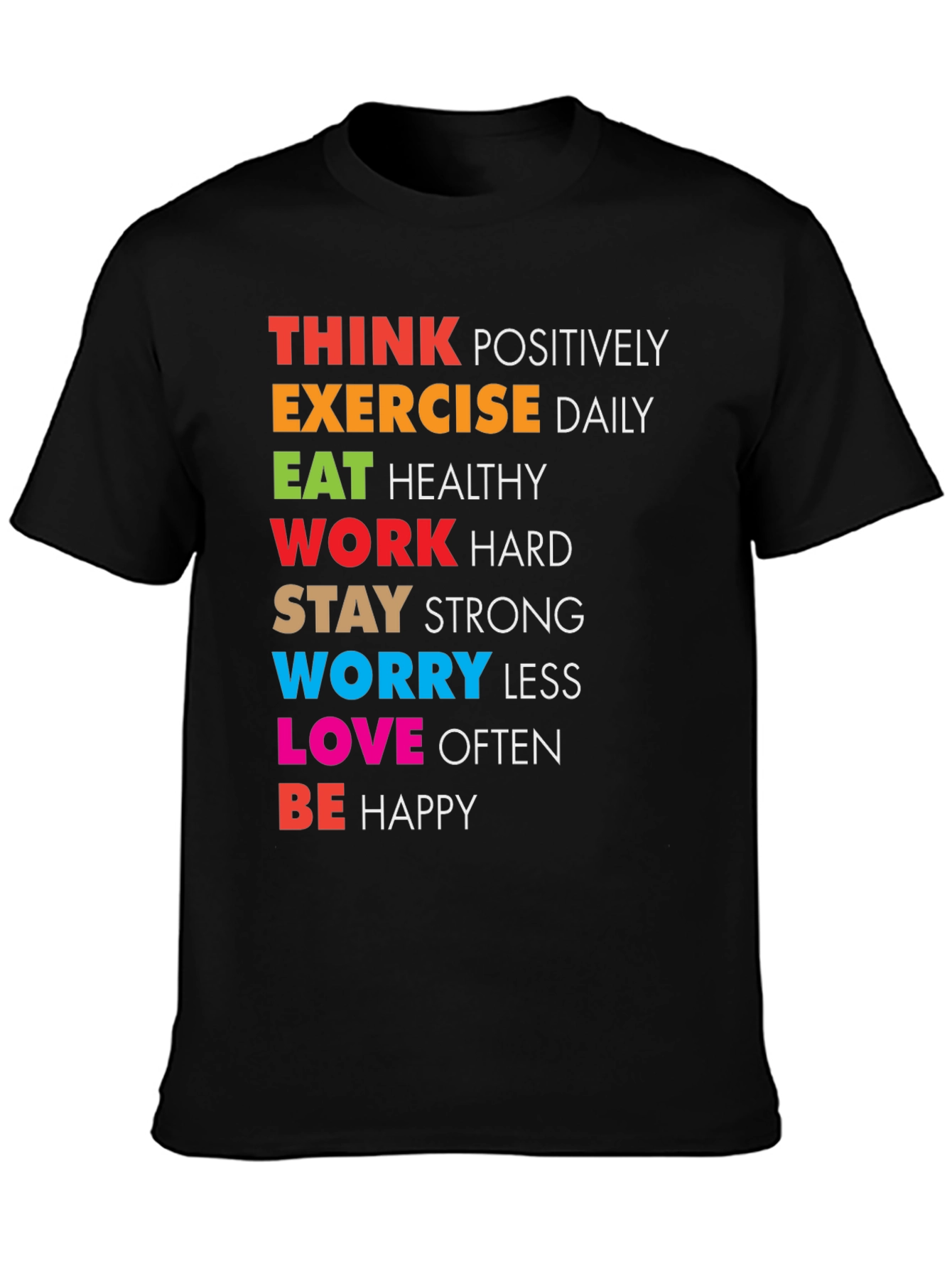 Inspirational Graphic Tee - Think Positively