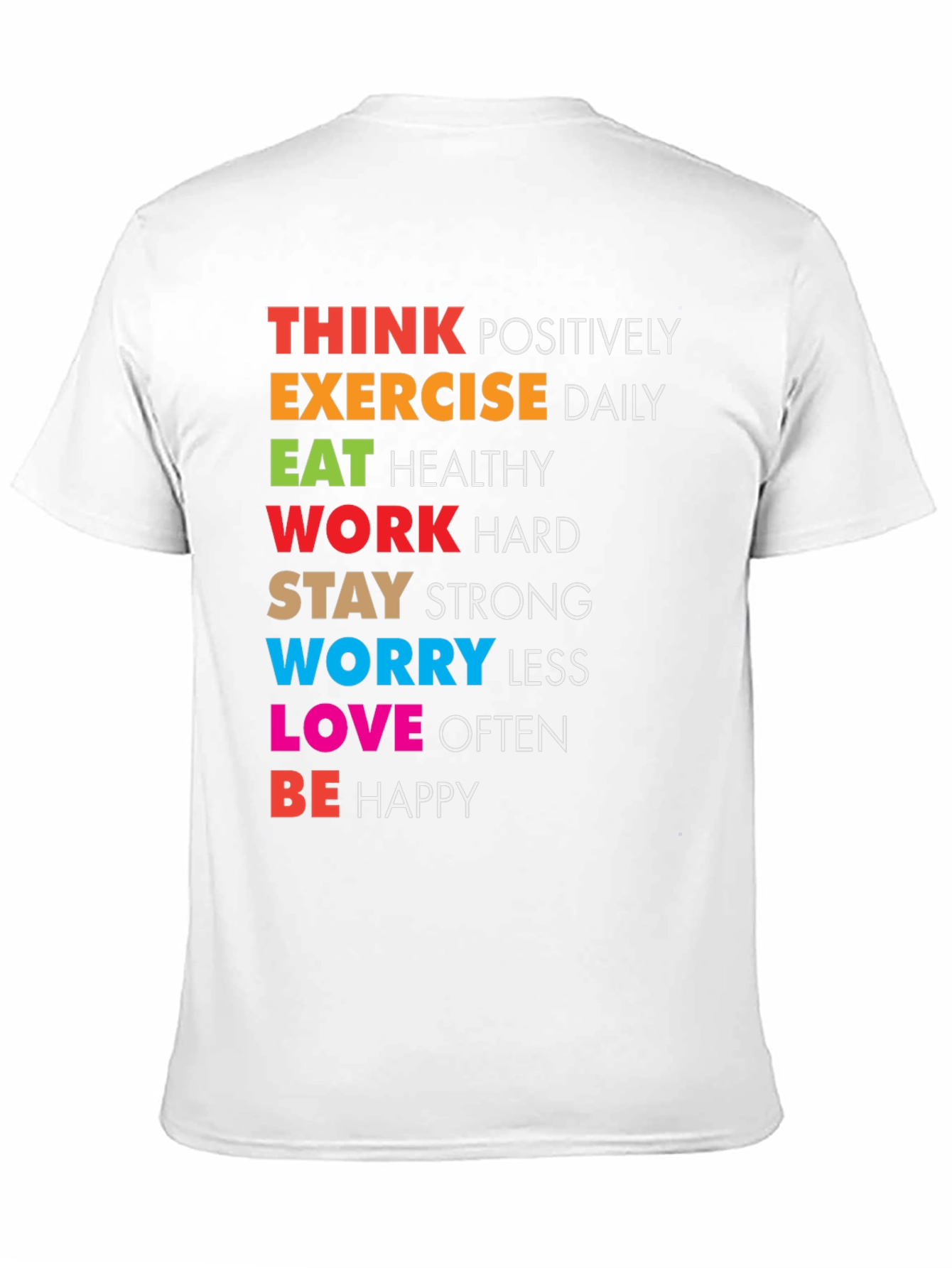 Inspirational Graphic Tee - Think Positively