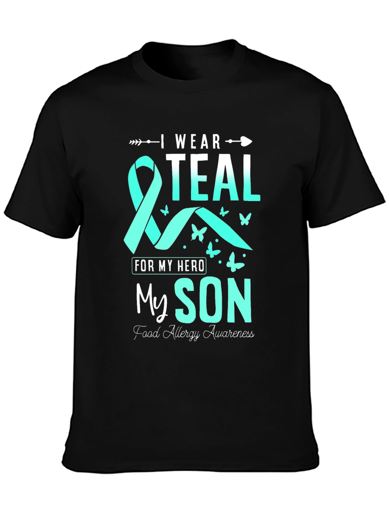 Teal Ribbon Food Allergy Awareness T-Shirt