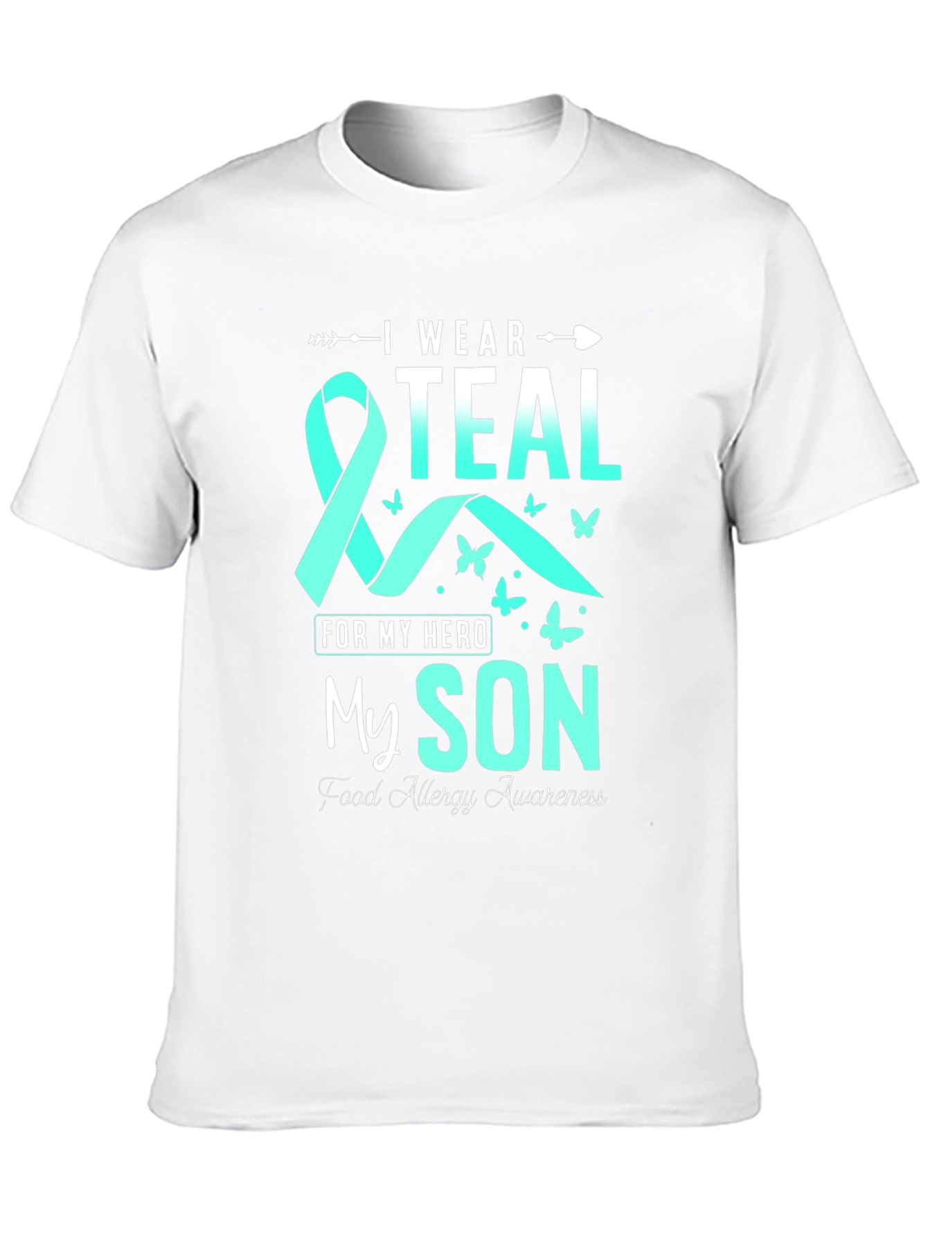 Teal Ribbon Food Allergy Awareness T-Shirt