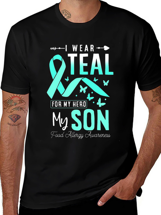 Teal Ribbon Food Allergy Awareness T-Shirt