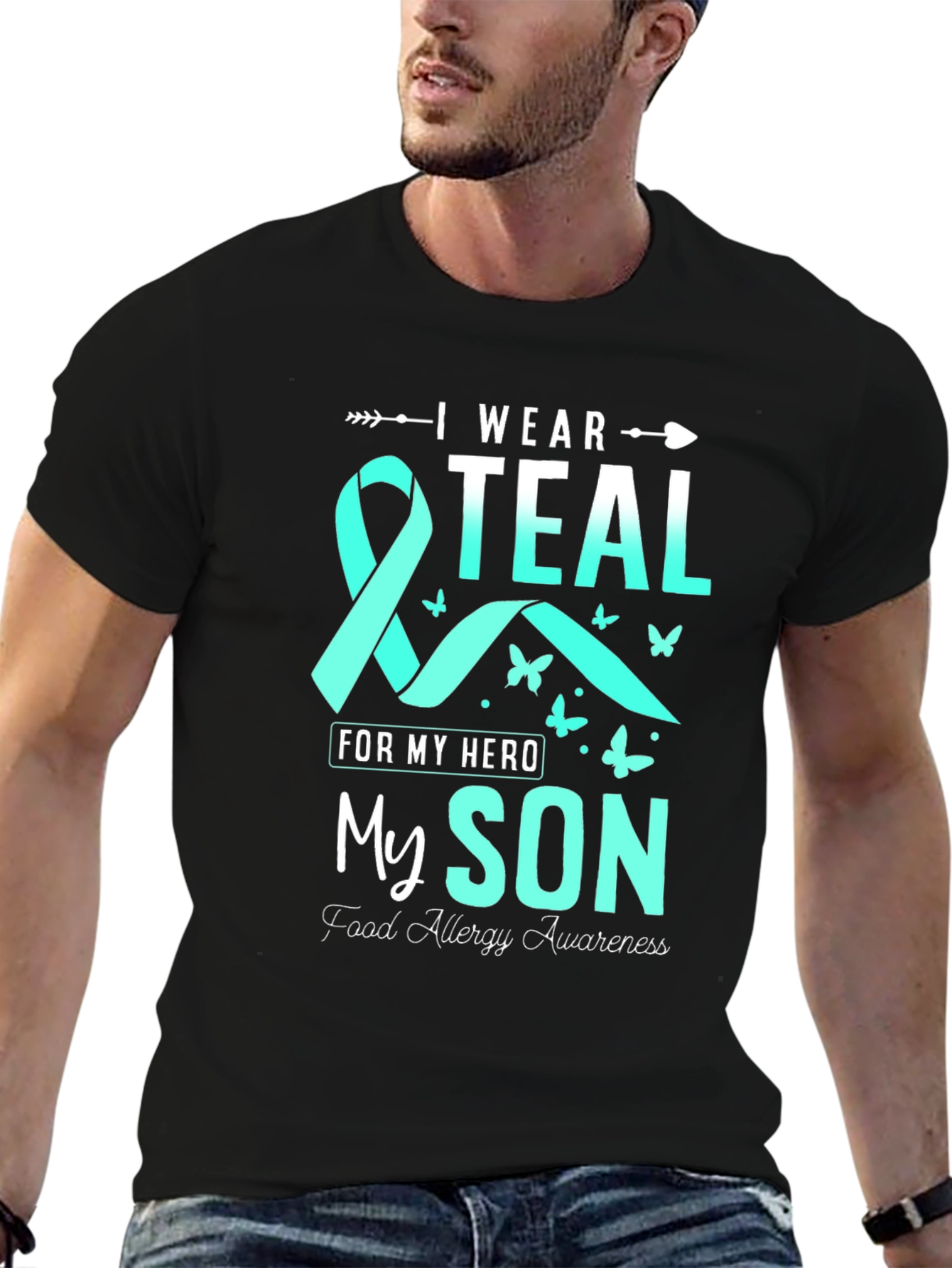 Teal Ribbon Food Allergy Awareness T-Shirt