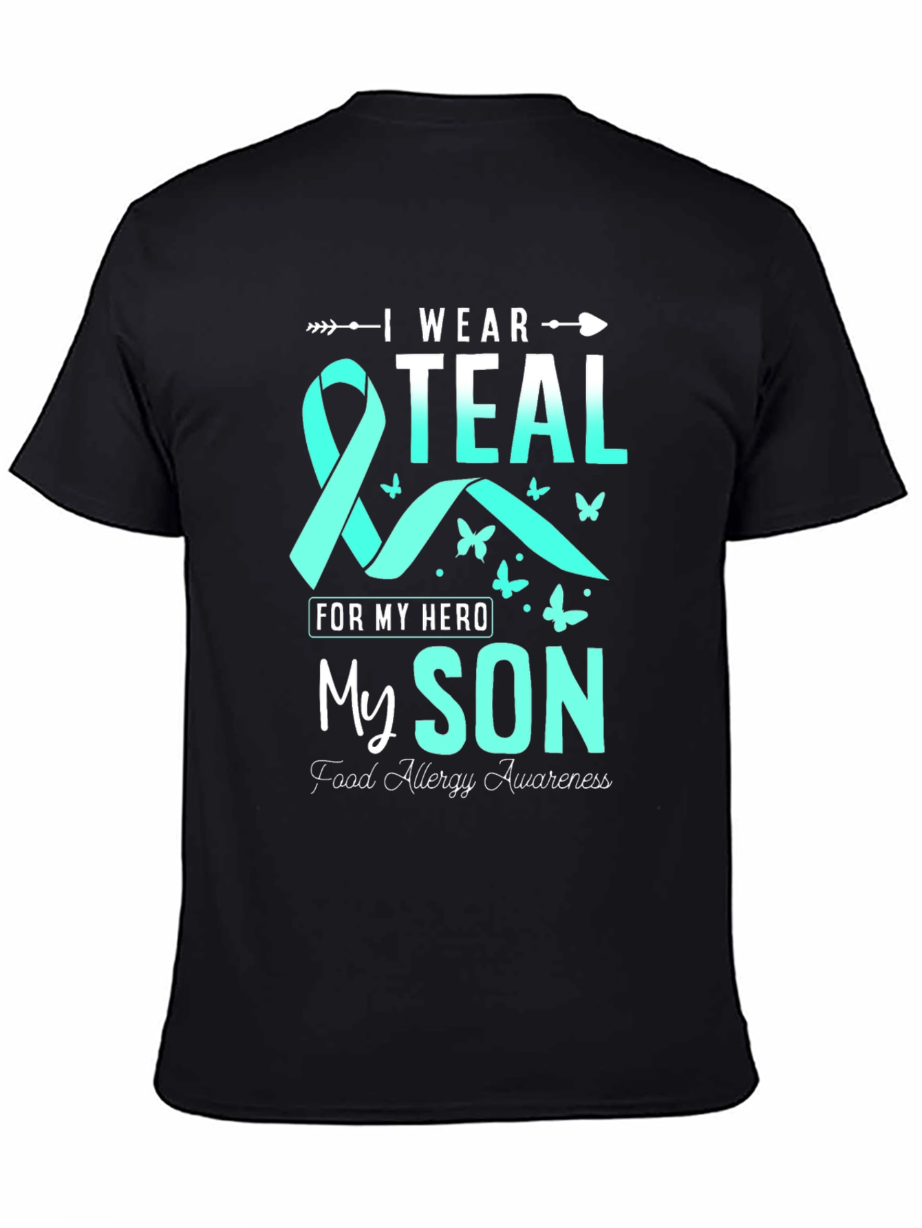 Teal Ribbon Food Allergy Awareness T-Shirt