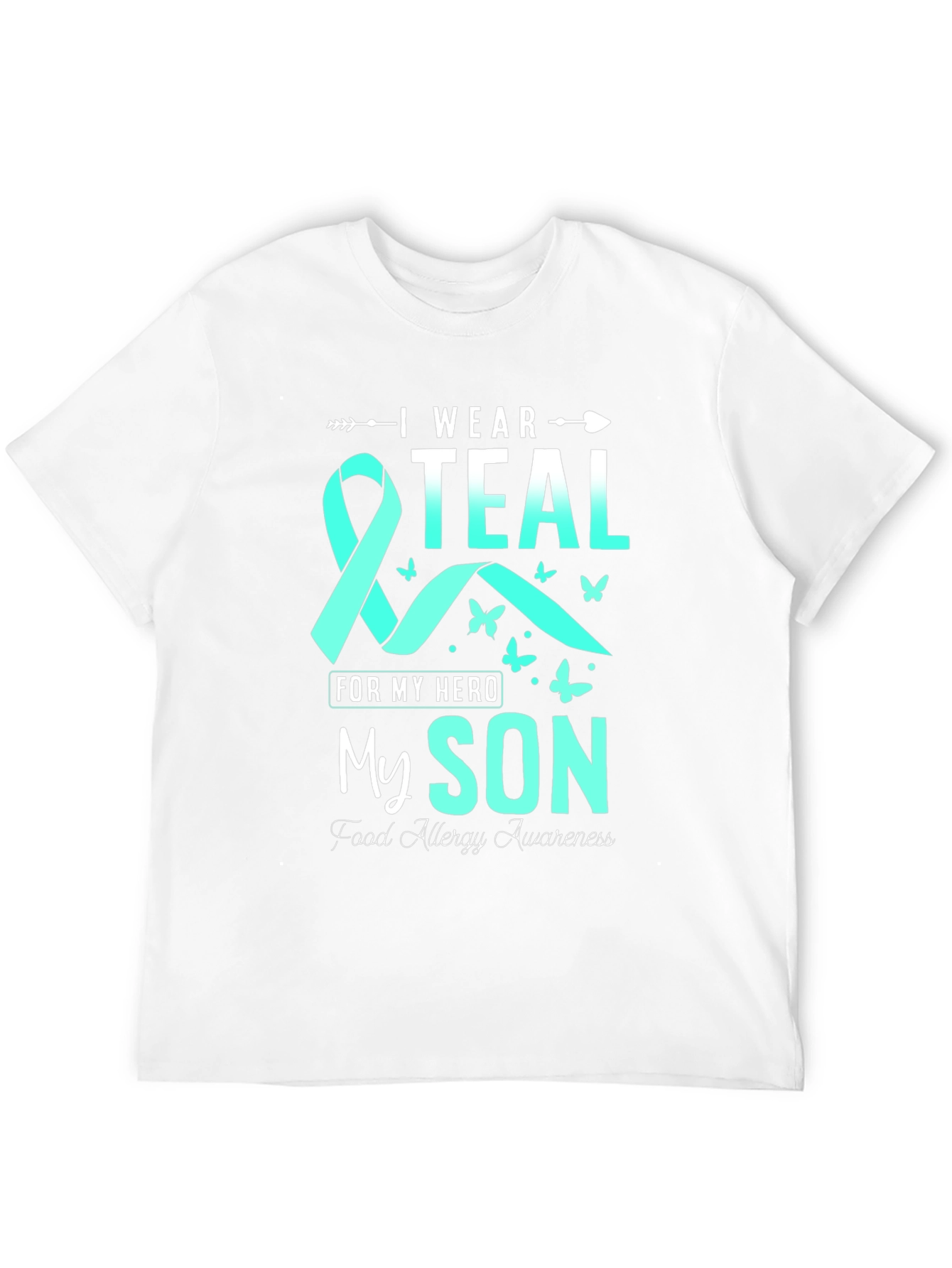 Teal Ribbon Food Allergy Awareness T-Shirt