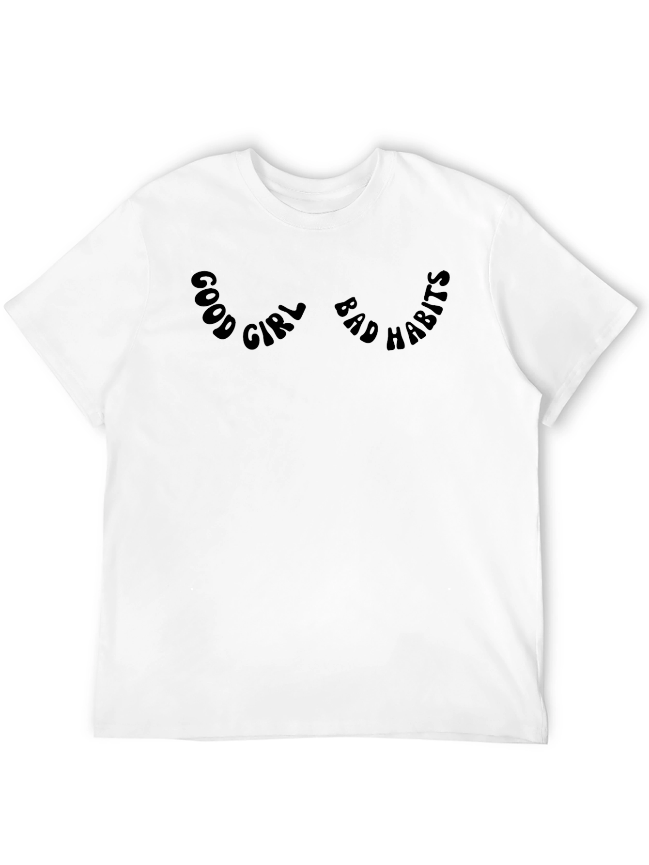 Good Girl Bad Habits Graphic T-Shirt - Black