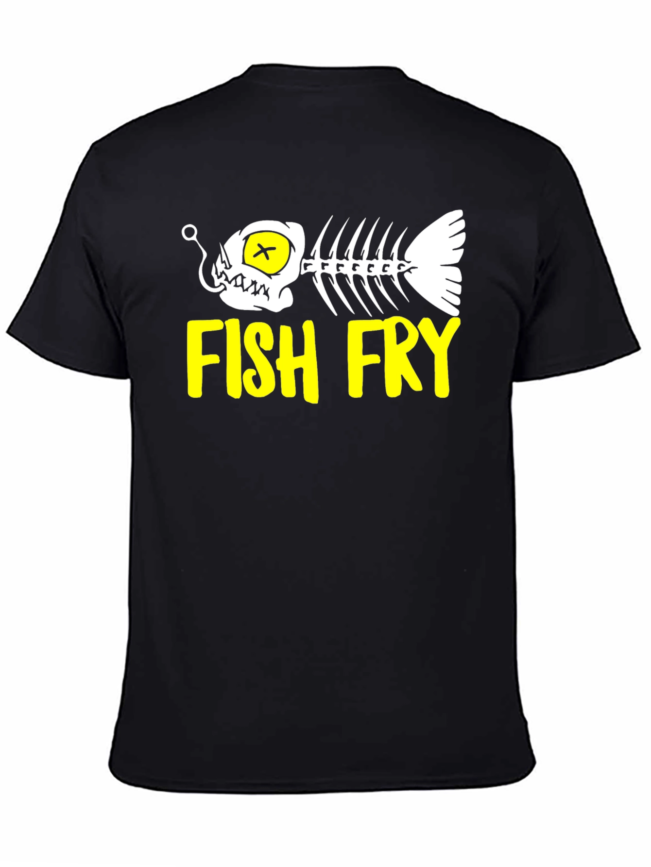 Fish Fry Graphic T-Shirt - Black Cotton Tee