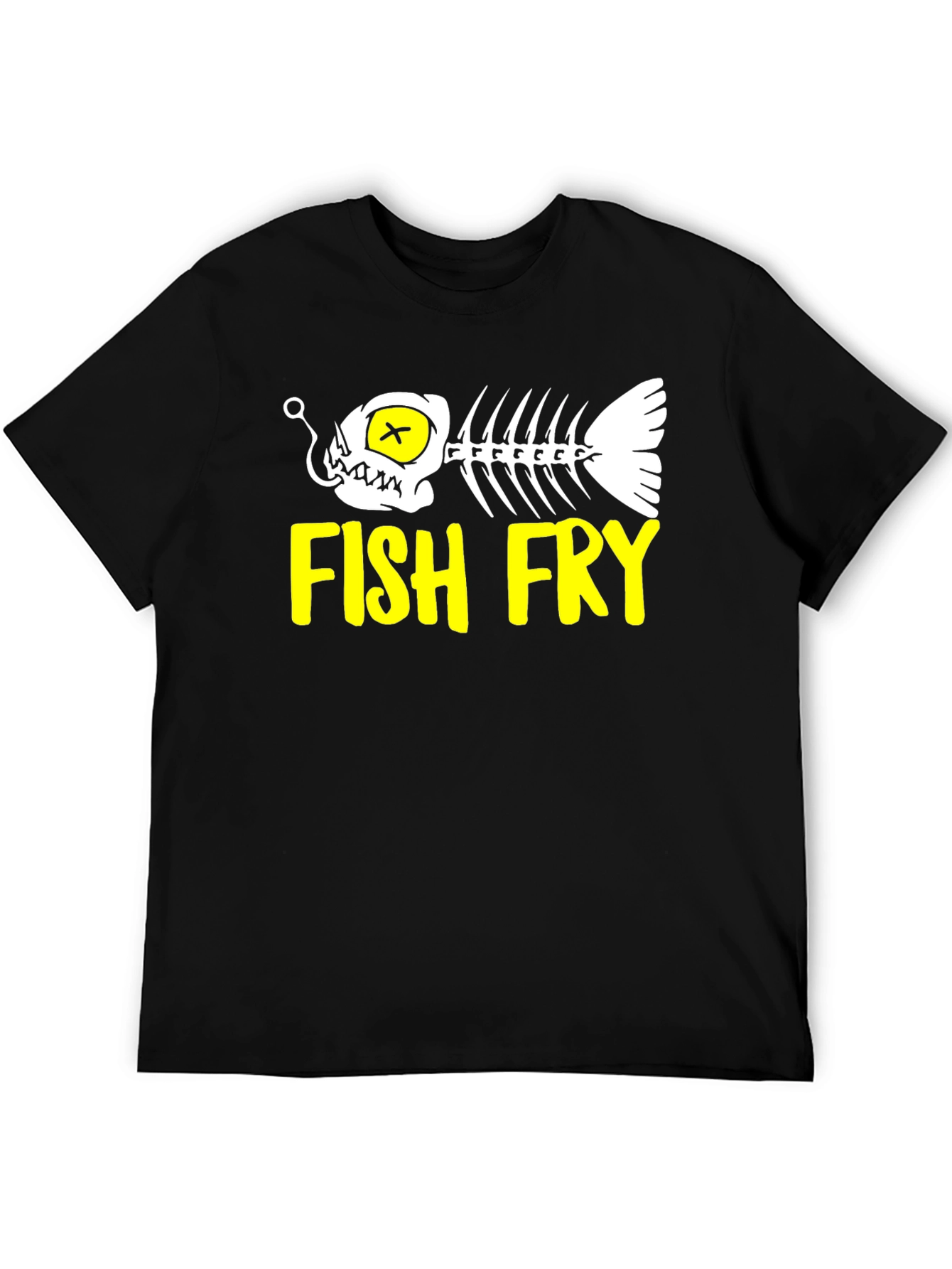 Fish Fry Graphic T-Shirt - Black Cotton Tee