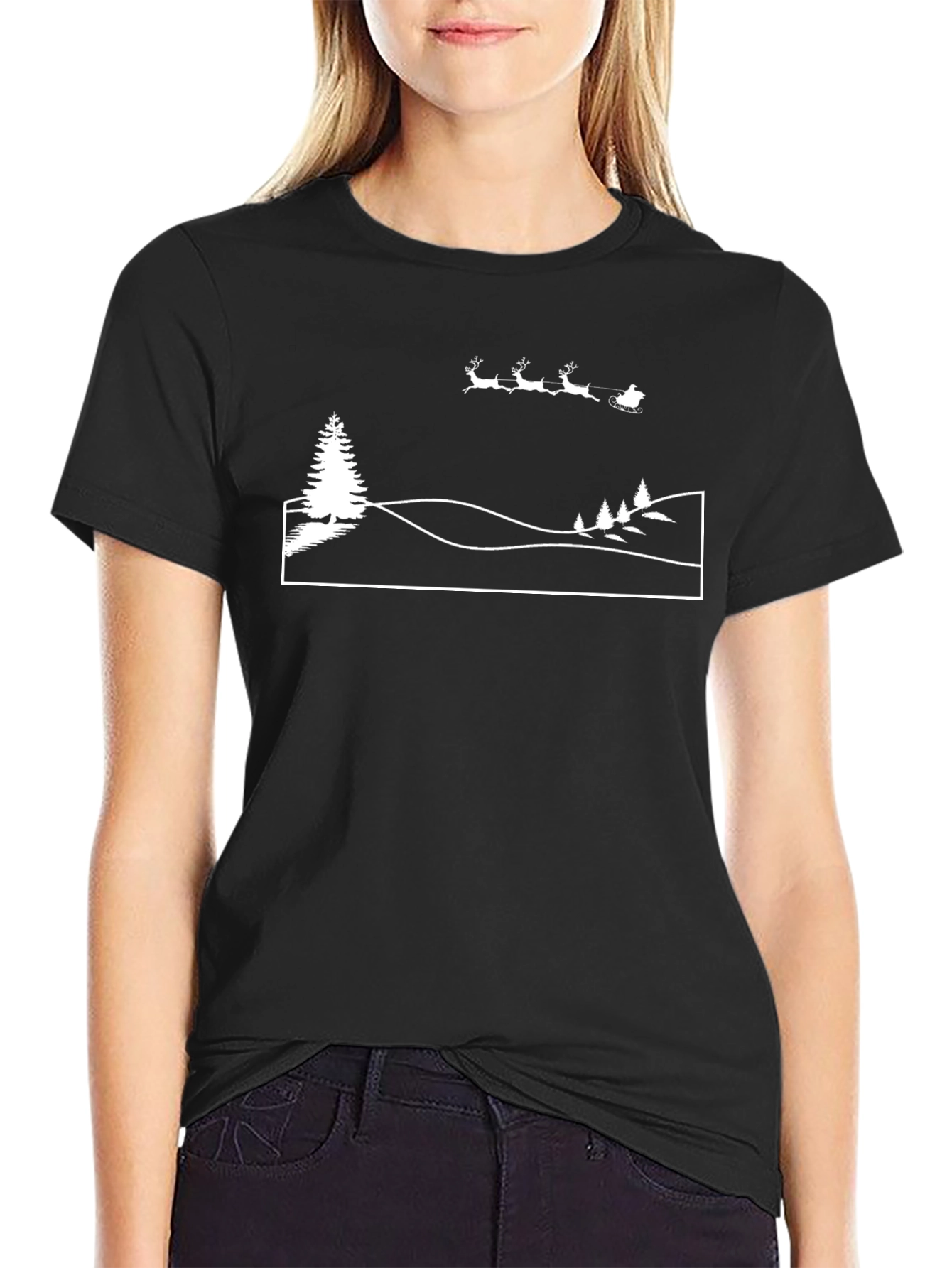 Christmas Scene Graphic T-Shirt