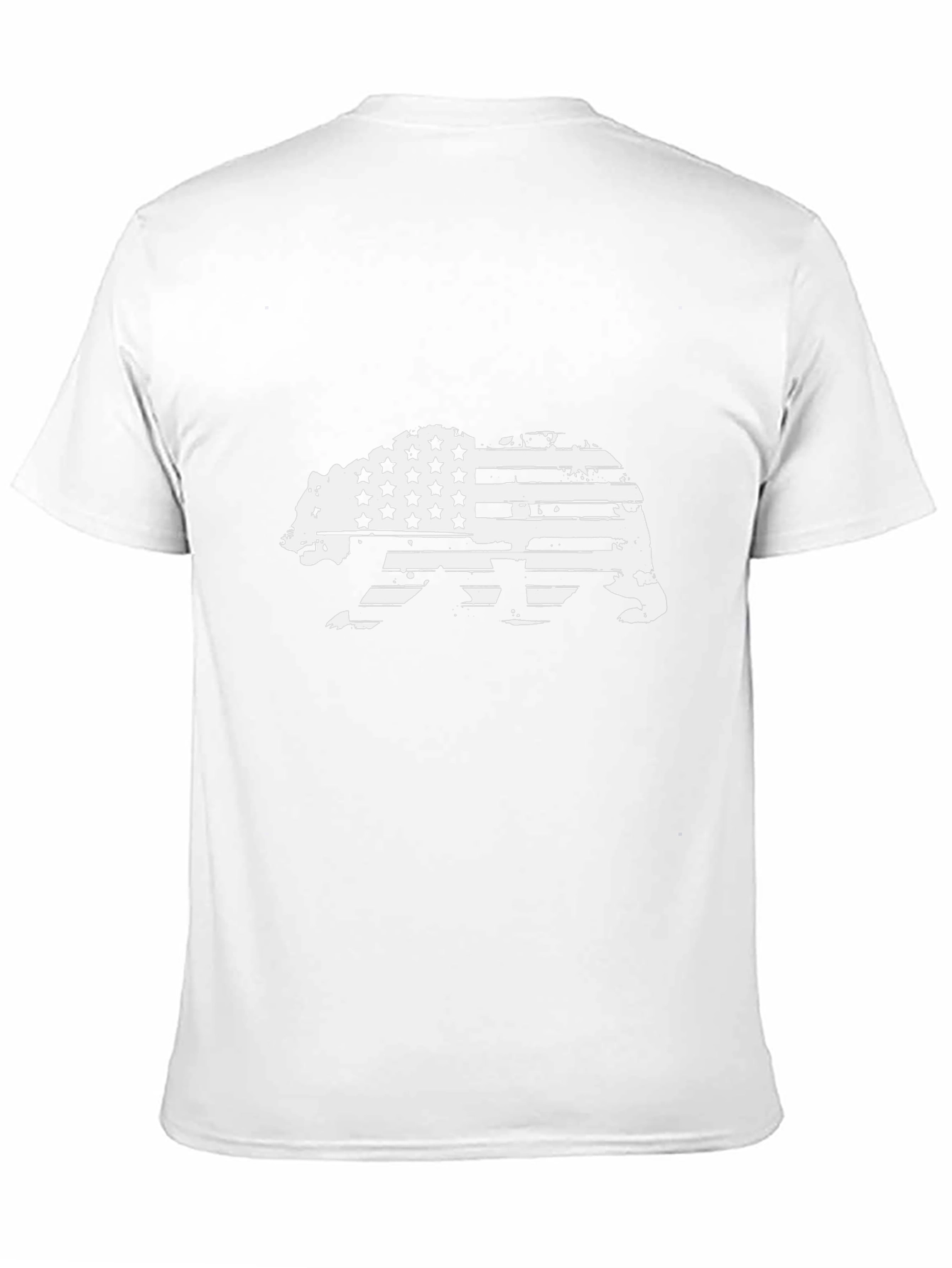 American Flag Bear Graphic T-Shirt