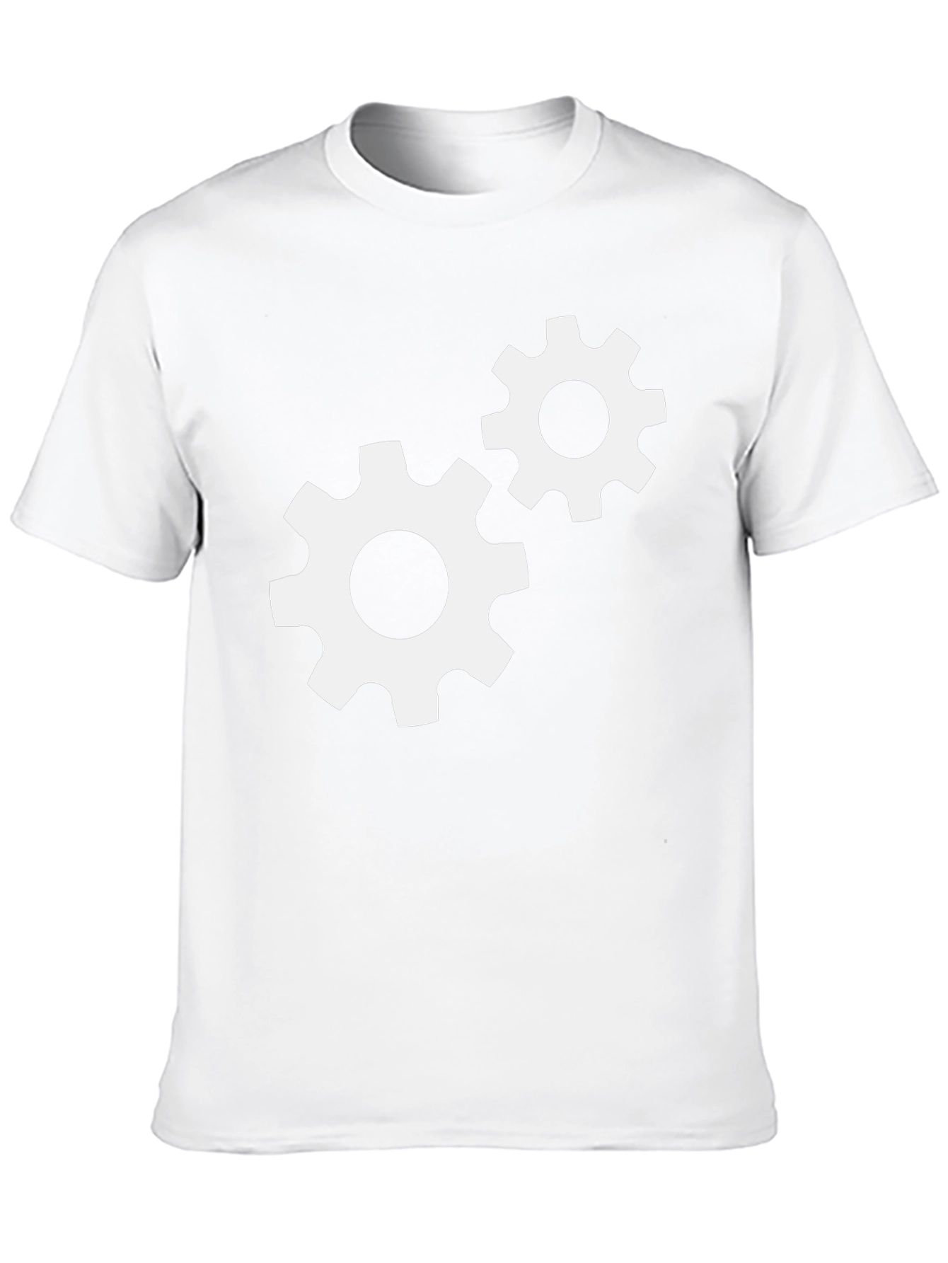 Gear Design Graphic Tee - Black Cotton T-Shirt