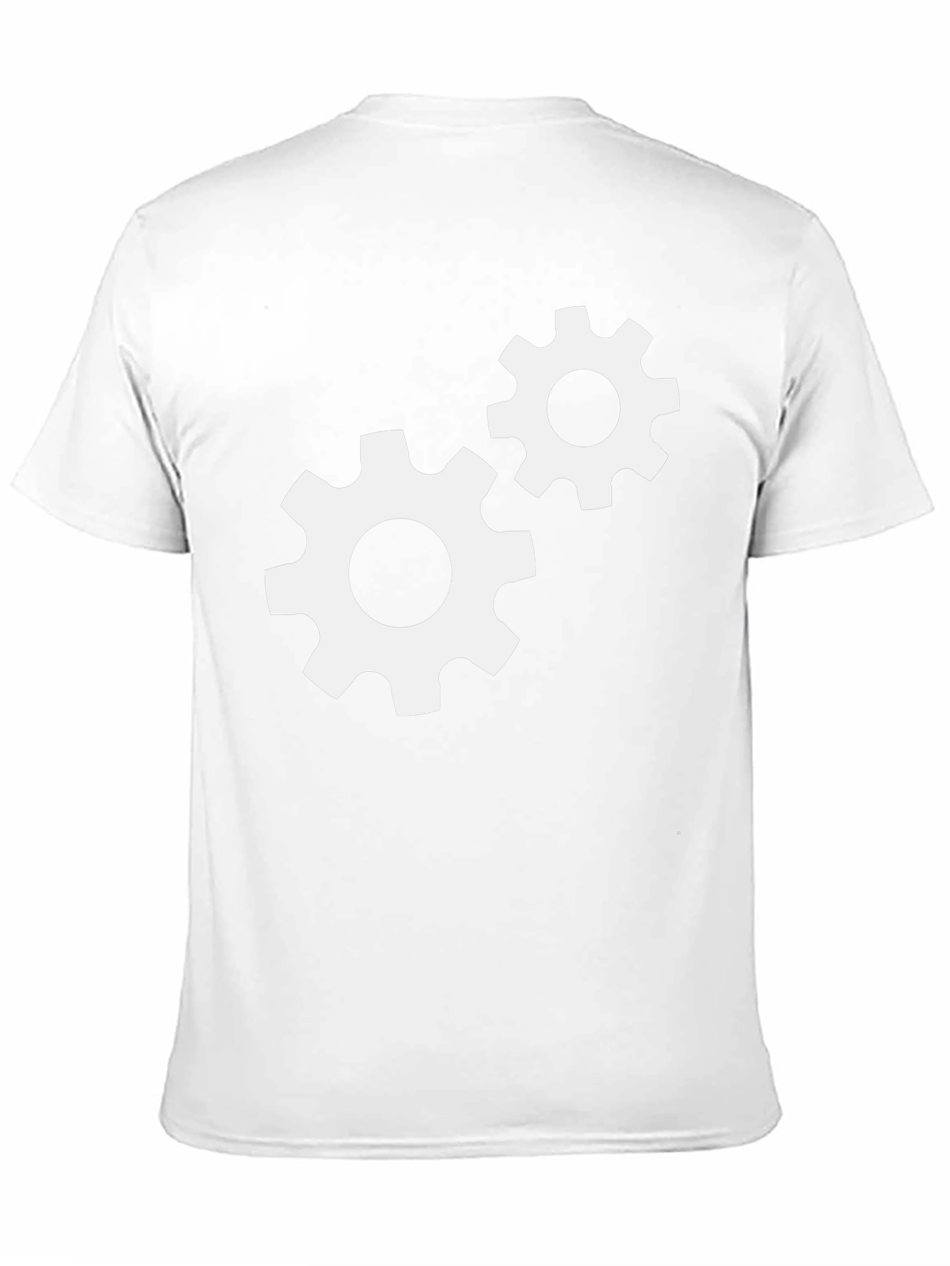 Gear Design Graphic Tee - Black Cotton T-Shirt