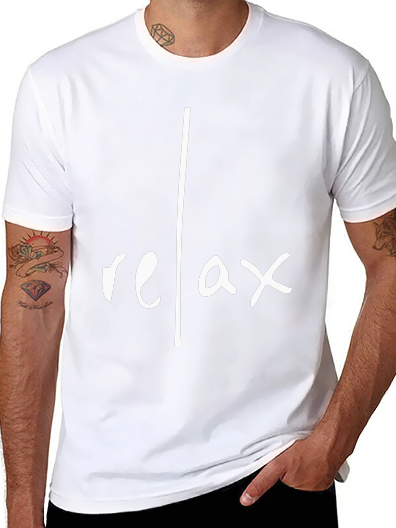 Relax Graphic Tee - Black Cotton Casual Shirt