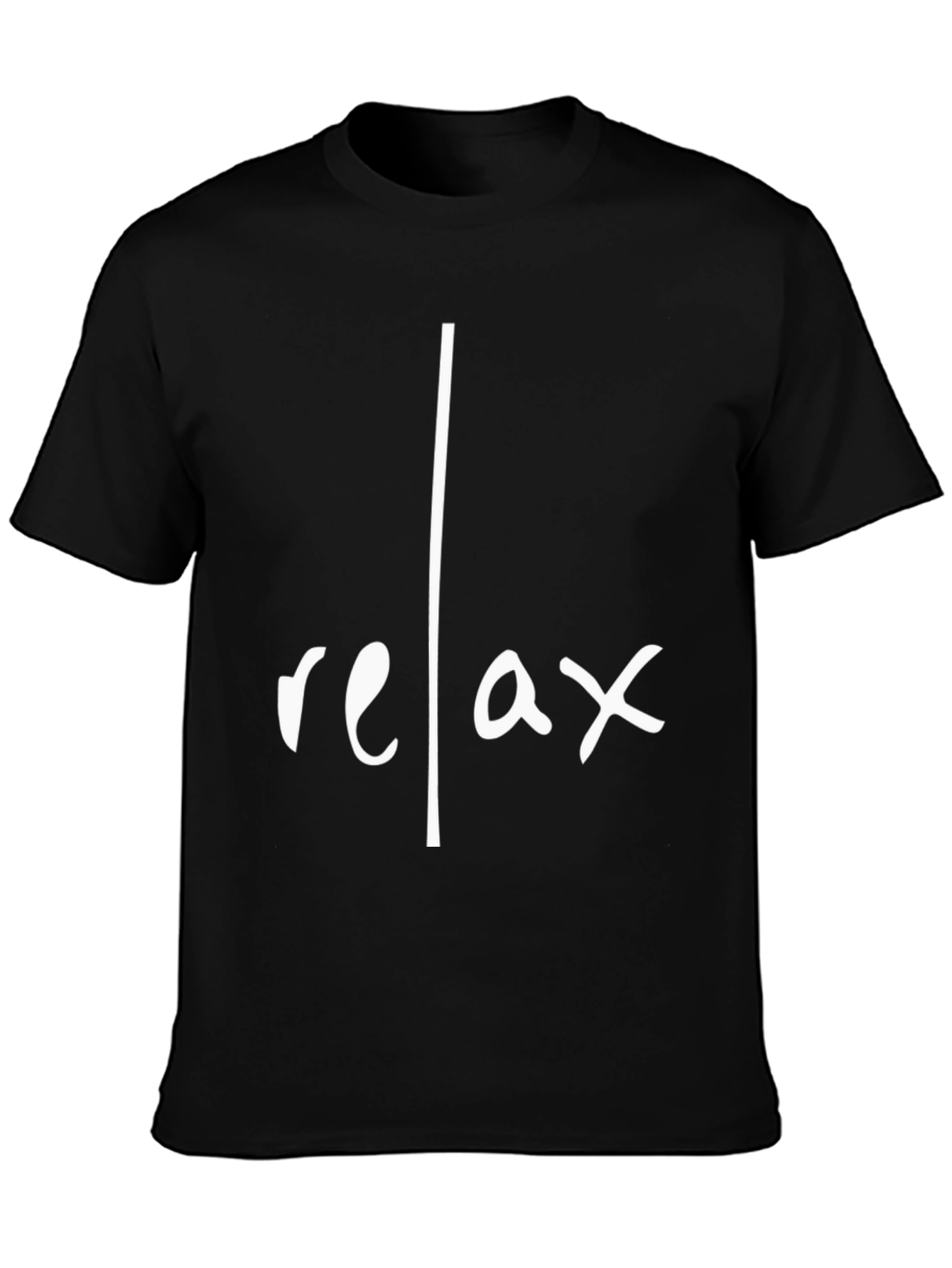Relax Graphic Tee - Black Cotton Casual Shirt