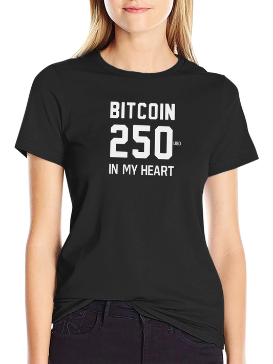 Bitcoin 250 USD Mens Black Graphic Tee