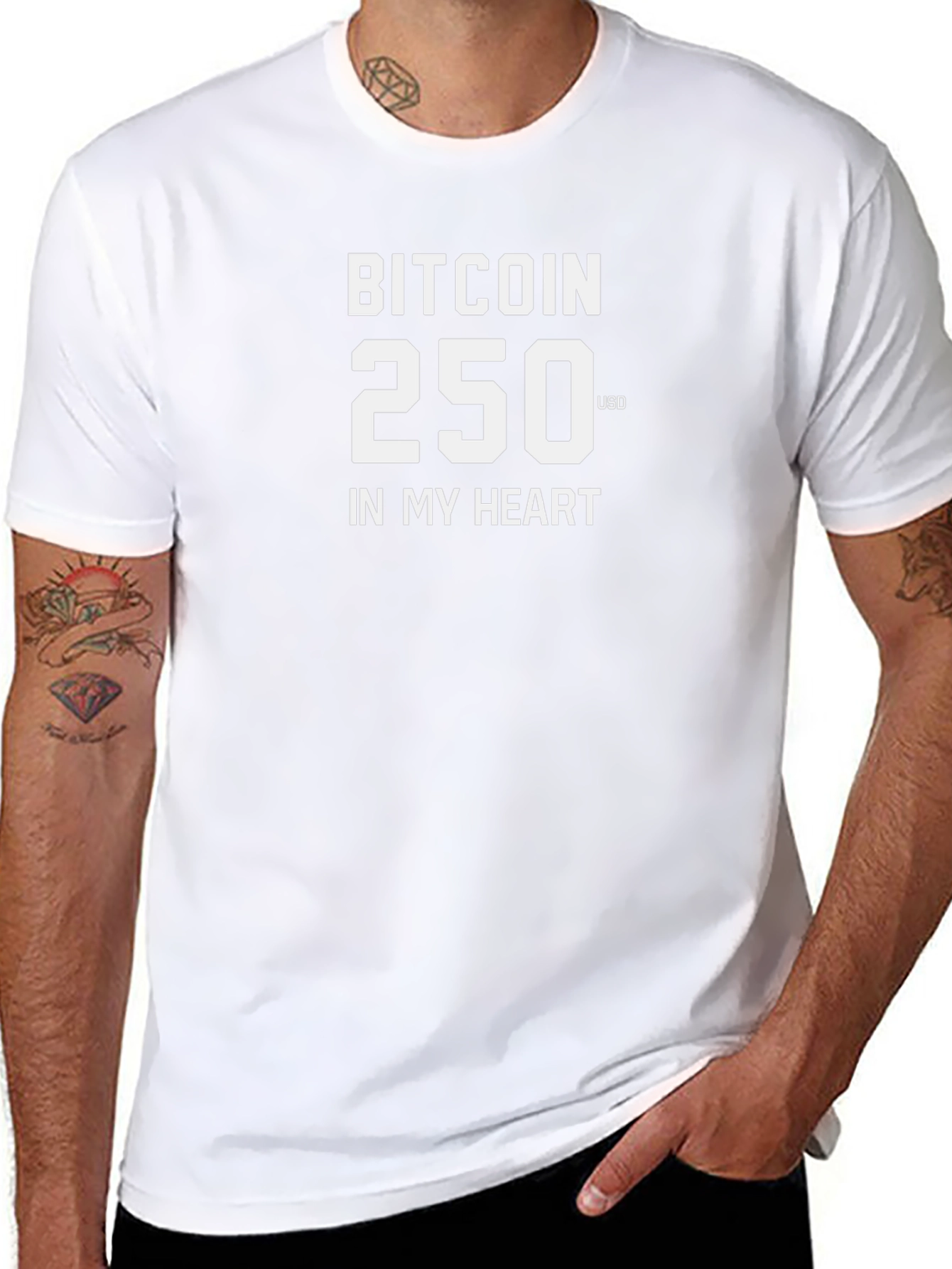 Bitcoin 250 USD Mens Black Graphic Tee